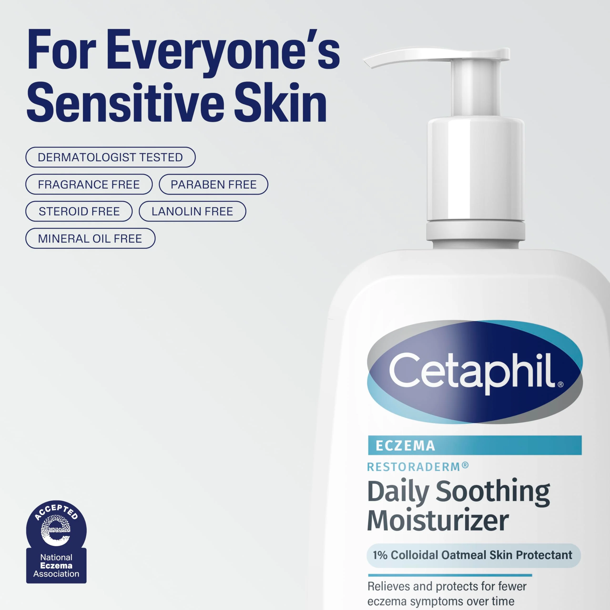 CETAPHIL RESTORADERM Soothing Moisturizer, For Eczema Prone Skin, 10 fl oz, For Dry, Itchy, Irritated Skin, 24Hr Hydration, No Added Fragrance, Doctor Recommended Sensitive Skincare Brand - Image 4