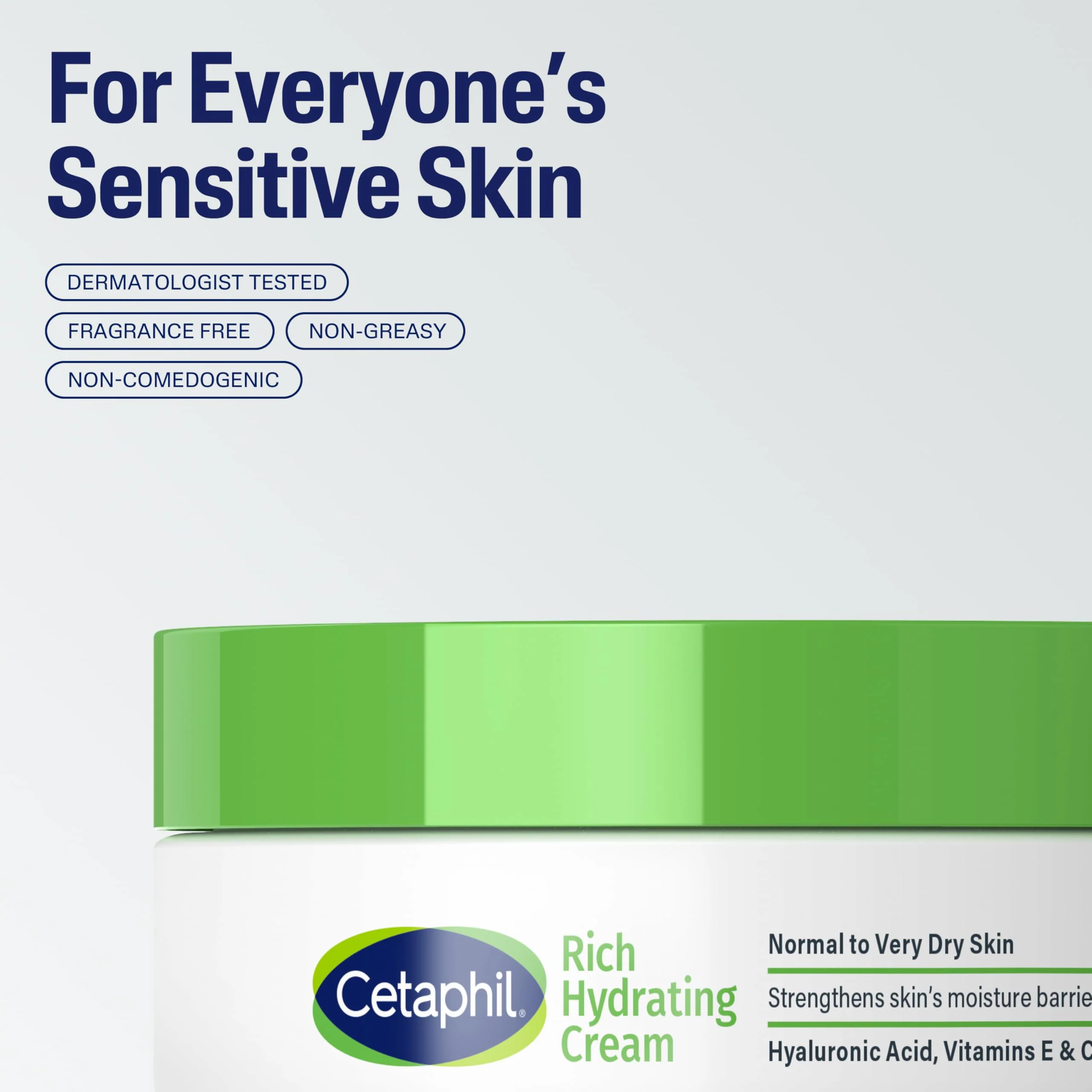CETAPHIL Rich Hydrating Night Cream For Face, With Hyaluronic Acid, 1.7 oz, Moisturizing Cream For Dry To Very Dry Skin, No Added Fragrance, (Packaging May Vary) - Image 7