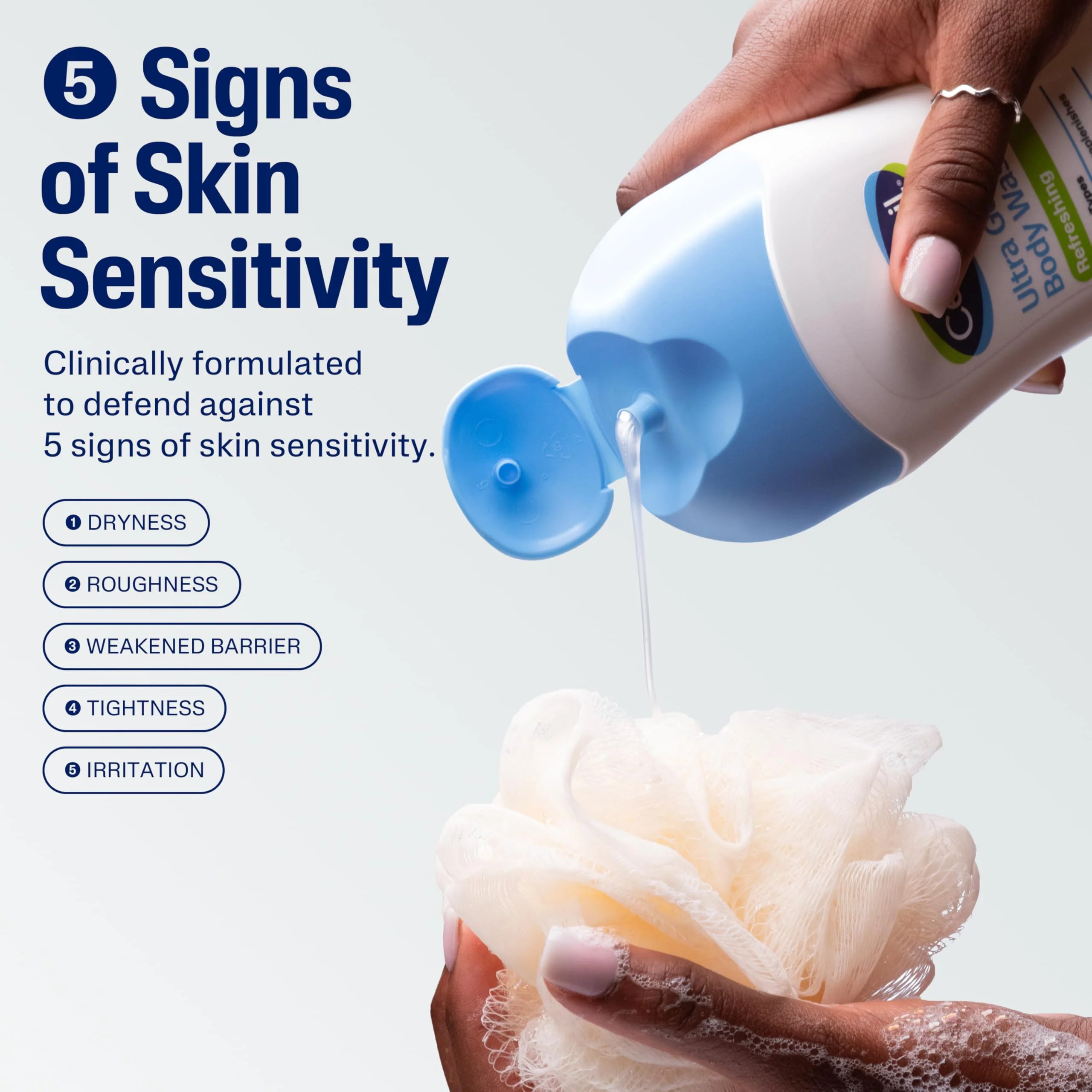 Cetaphil Ultra Gentle Refreshing Body Wash, Refreshing Scent For Dry to Normal, Sensitive Skin, 16.9oz Pack of 3, with Aloe Vera, Calendula, Vitamin B5, Hypoallergenic, Dermatologist Tested - Image 2