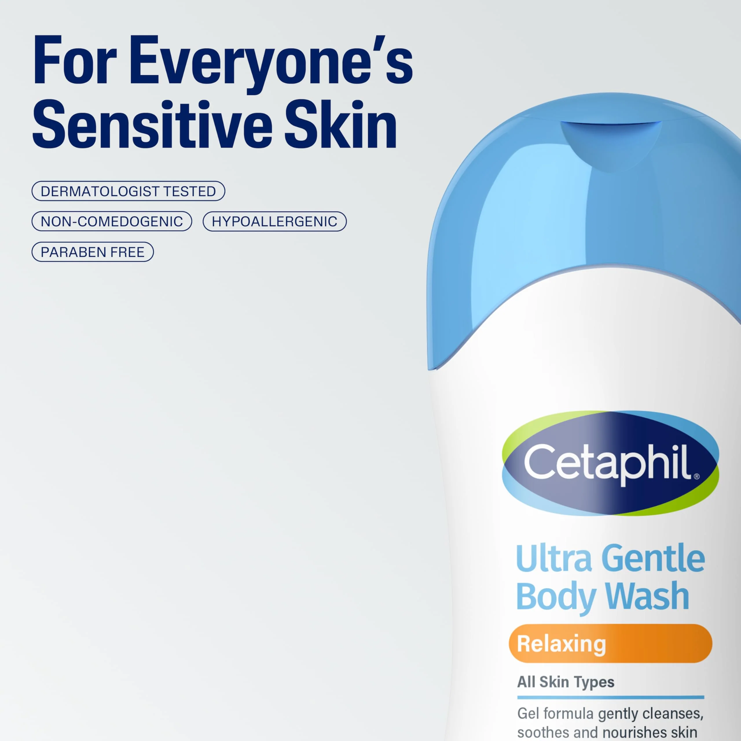 Cetaphil Ultra Gentle Relaxing Body Wash, For Dry to Normal, Sensitive Skin, 16.9oz, with Aloe Vera, Calendula, Vitamin B5, Hypoallergenic, Dermatologist Tested - Image 5