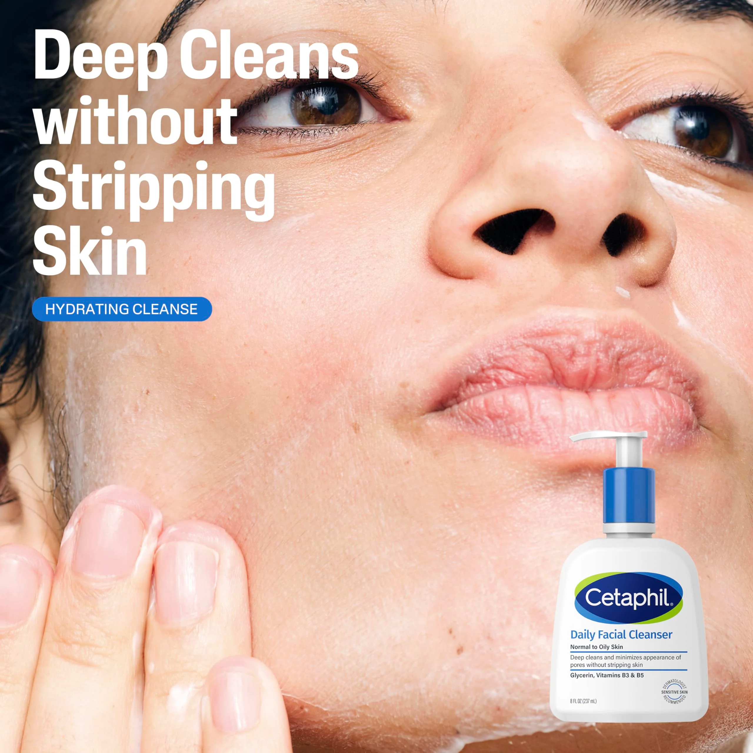 Cetaphil Winter Essentials Skin Care Set, Gentle Skin Cleansing Cloth Face Wipes 25 Count, Daily Facial Cleanser 8oz, Moisturizing Face & Body Lotion 8oz, Suitable for Sensitive Skin - Image 7
