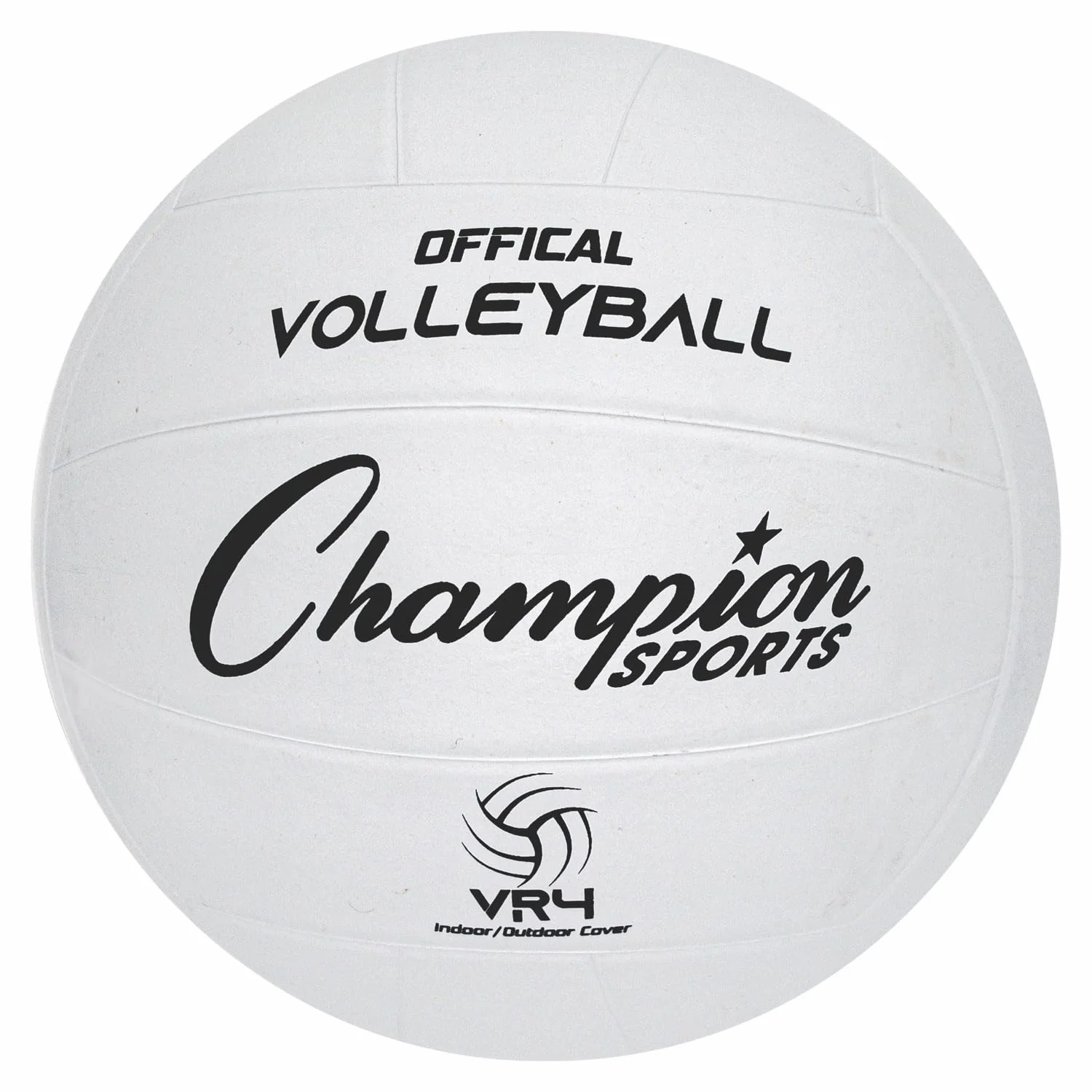 Champion Sports Rubber Volleyball, Official Size, for Indoor and Outdoor Use - Durable, Regulation Volleyballs for Beginners, Competitive, Recreational Play - Premium Volleyball - White, VR4, 1 Set - Image 2