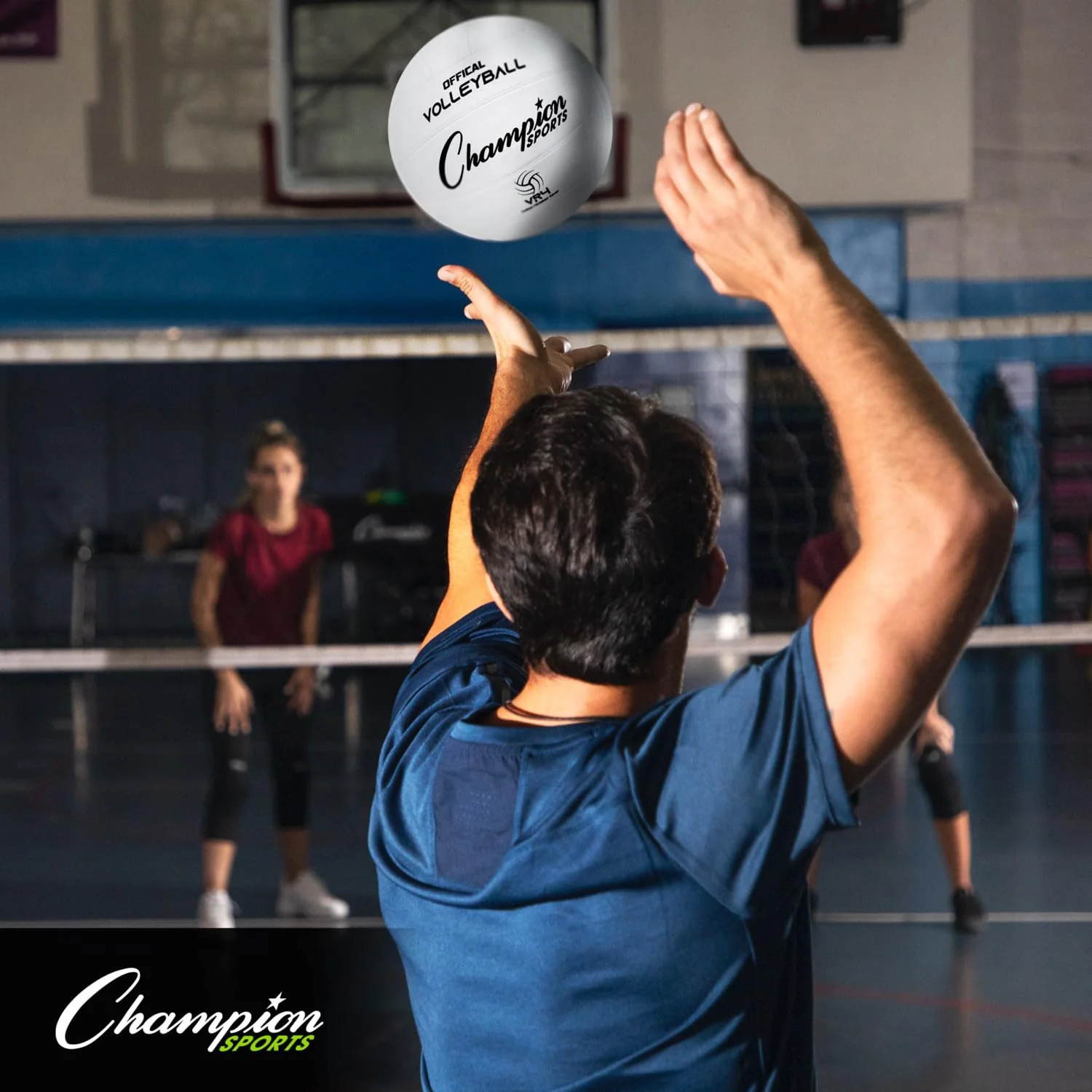 Champion Sports Rubber Volleyball, Official Size, for Indoor and Outdoor Use - Durable, Regulation Volleyballs for Beginners, Competitive, Recreational Play - Premium Volleyball - White, VR4, 1 Set - Image 3