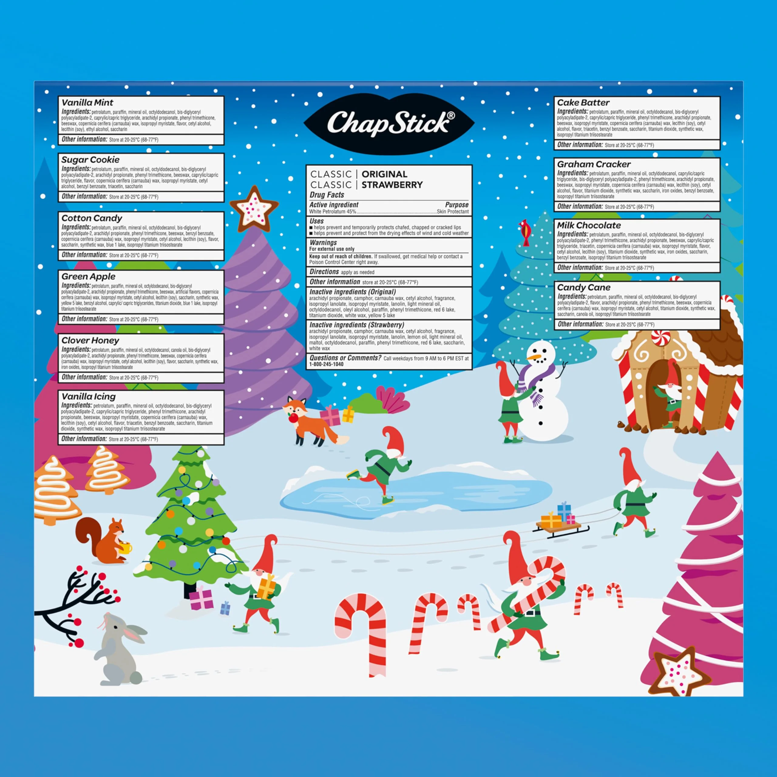 ChapStick 12 Days of Holiday Advent Calendar Lip Balm Gift Set - 0.15 Oz - Image 4