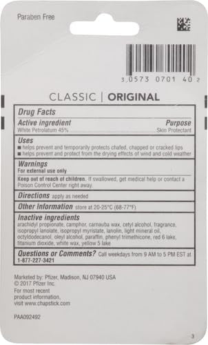 ChapStick Classic Original Lip Balm Tubes, Lip Care - 0.15 Oz (Pack of 3) - Image 14
