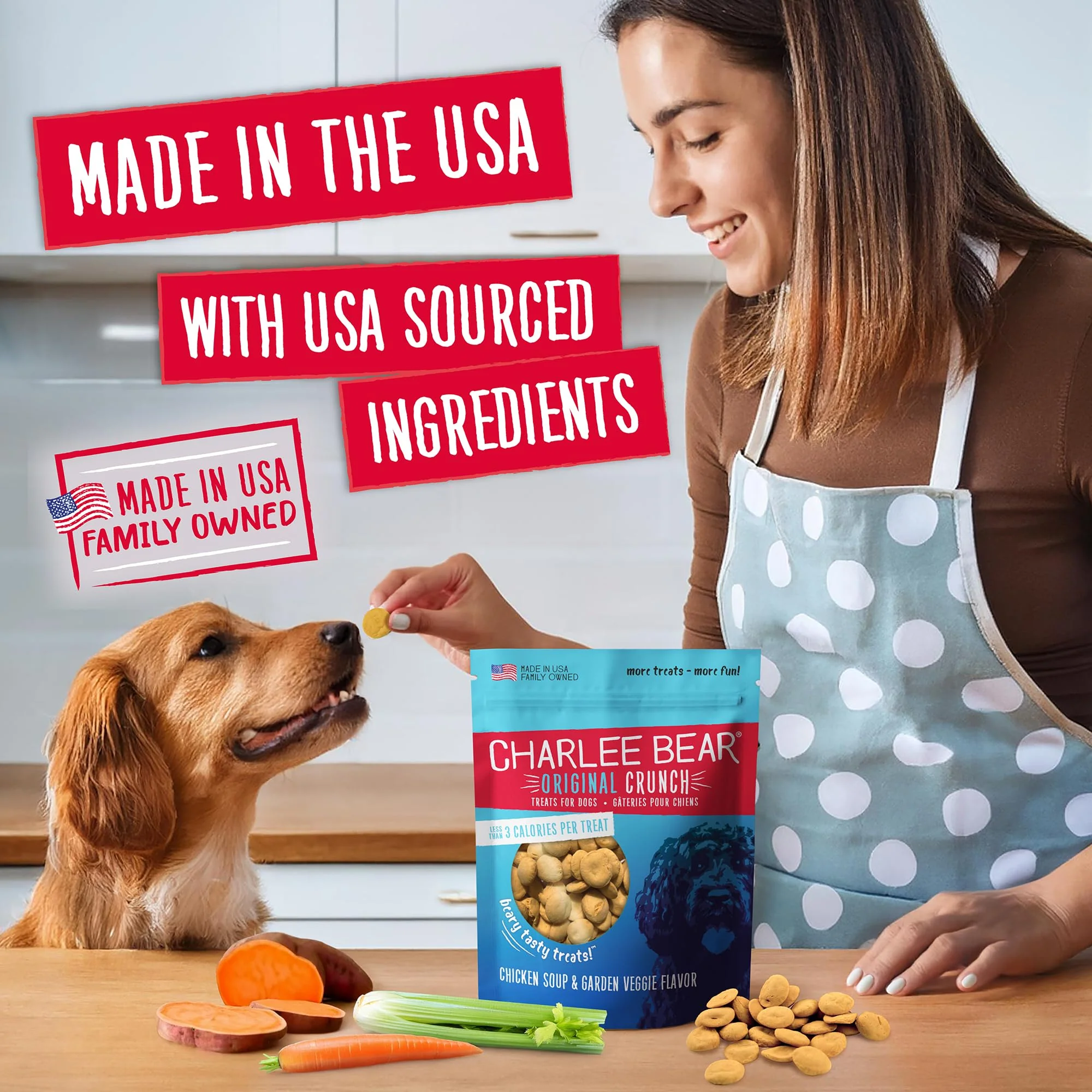 Charlee Bear Chicken Soup & Garden Veggie Dog Treats 16 oz. bag - Image 7