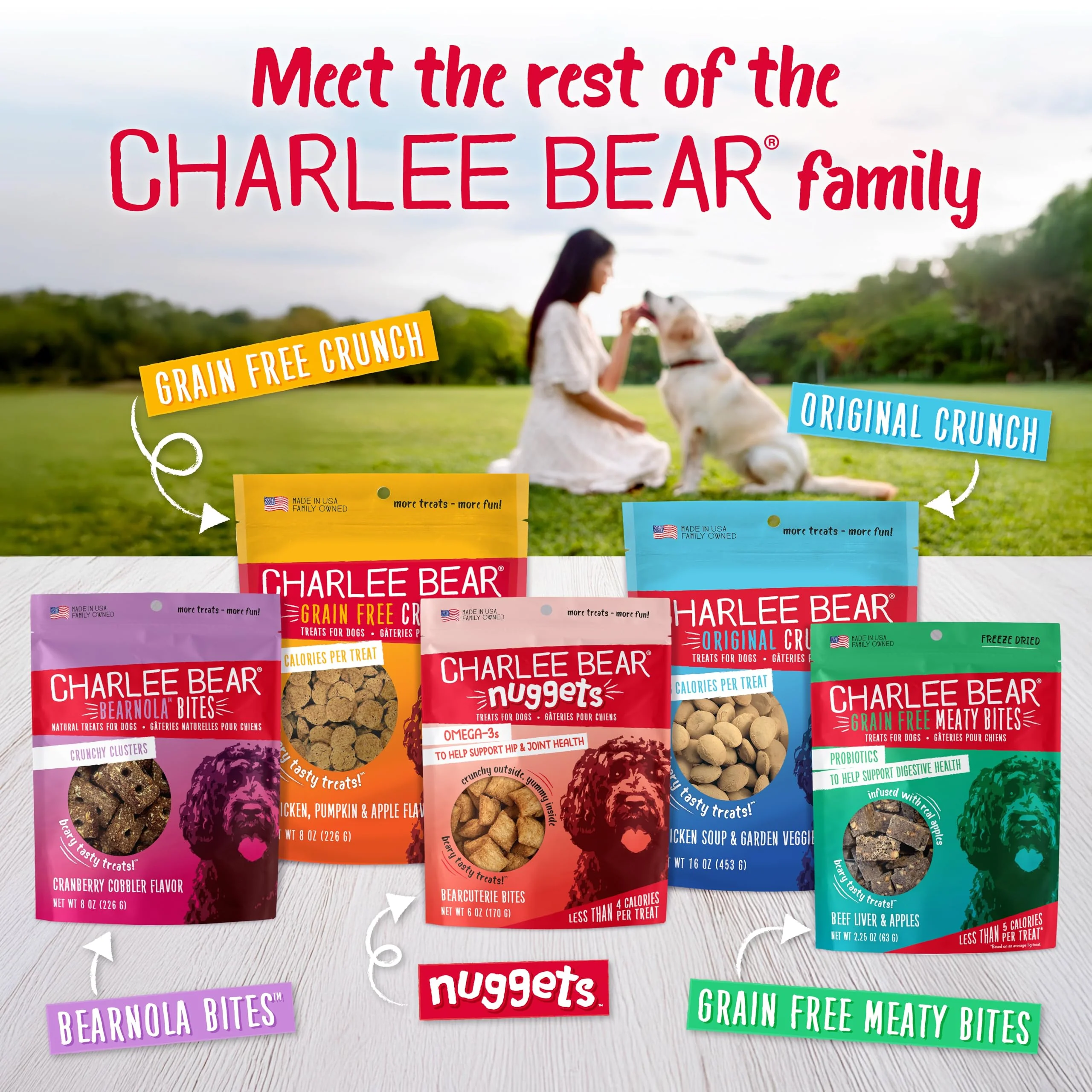 Charlee Bear Original Crunch Dog Treats, Turkey Liver and Cranberries, 16 Ounce Resealable Bag, Low Calorie Training Treats for Dogs, Limited Ingredient, Healthy, Crunchy Dog Snacks, Made in USA - Image 2
