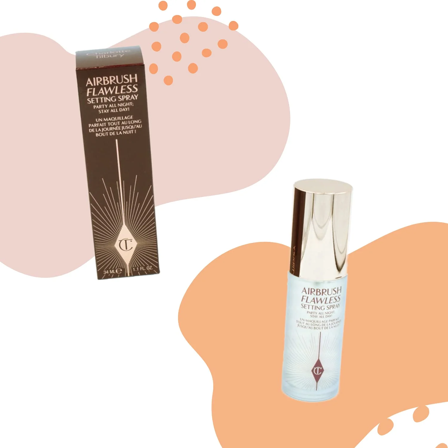 Charlotte Tilbury Airbrush Flawless Setting Spray - Ultra-Fine Hydrating Mist to Prime & Set Face Makeup For Up to 16Hr - Soothes, Blurs Pores & Calms Skin - Image 3