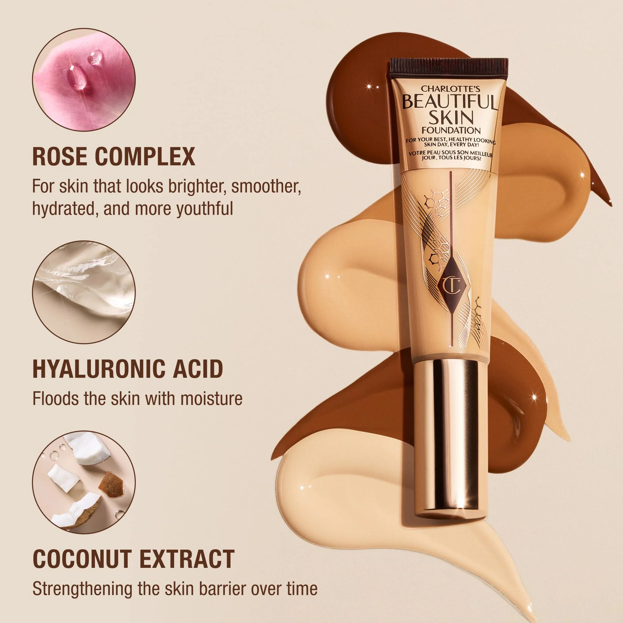 Charlotte Tilbury Beautiful Skin Medium Coverage Hydrating Foundation - Buildable Liquid Makeup for Instant Glow, Plumping Hydration & Lasting Skincare Benefits - 11 Neutral - Image 7