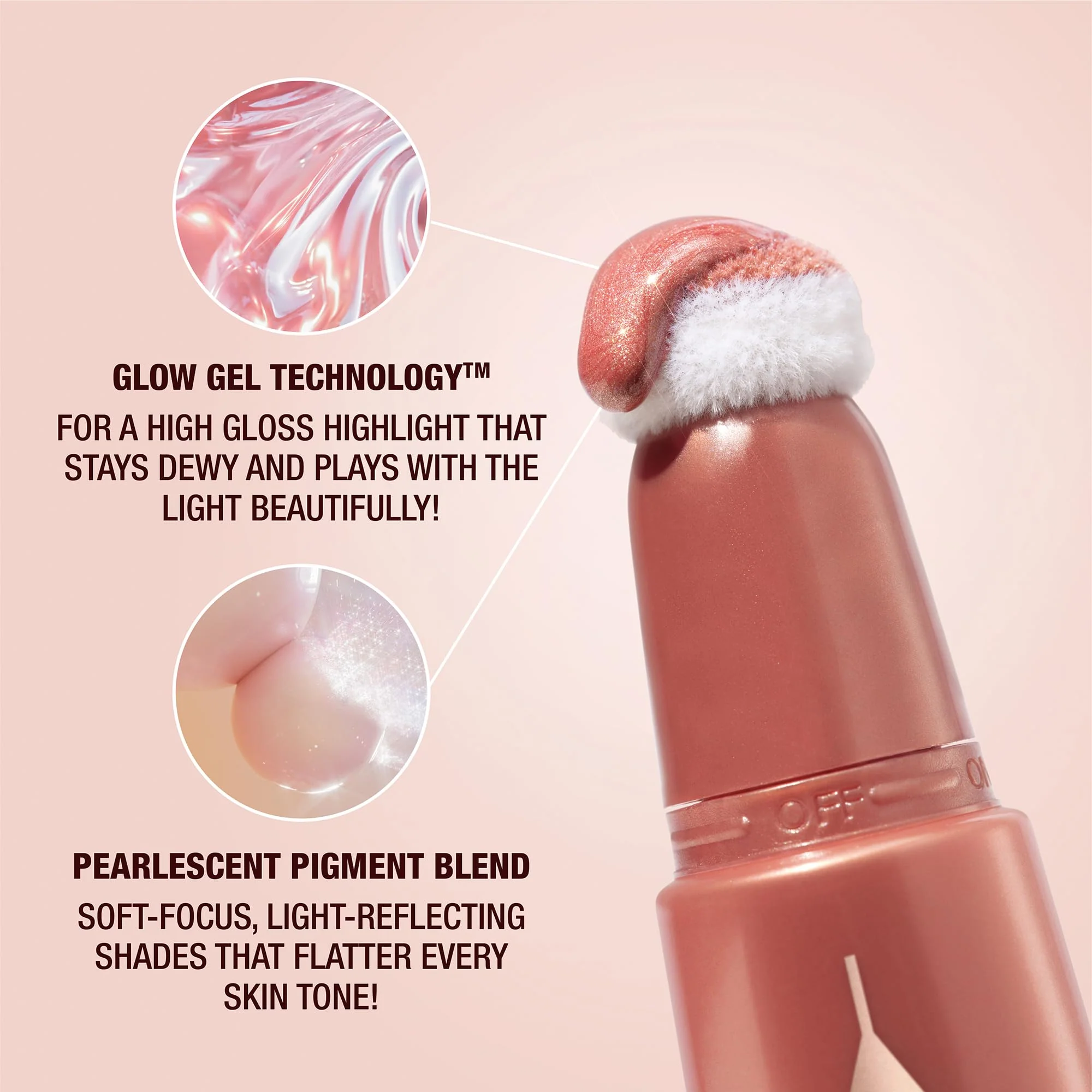 Charlotte Tilbury Glowgasm Beauty Light Wand Liquid Highlighter Makeup - Soft-Focus Pink Highlighter & Blush for Cheeks - Pearlescent, Weightless Radiant Finish - Pinkgasm - Image 3