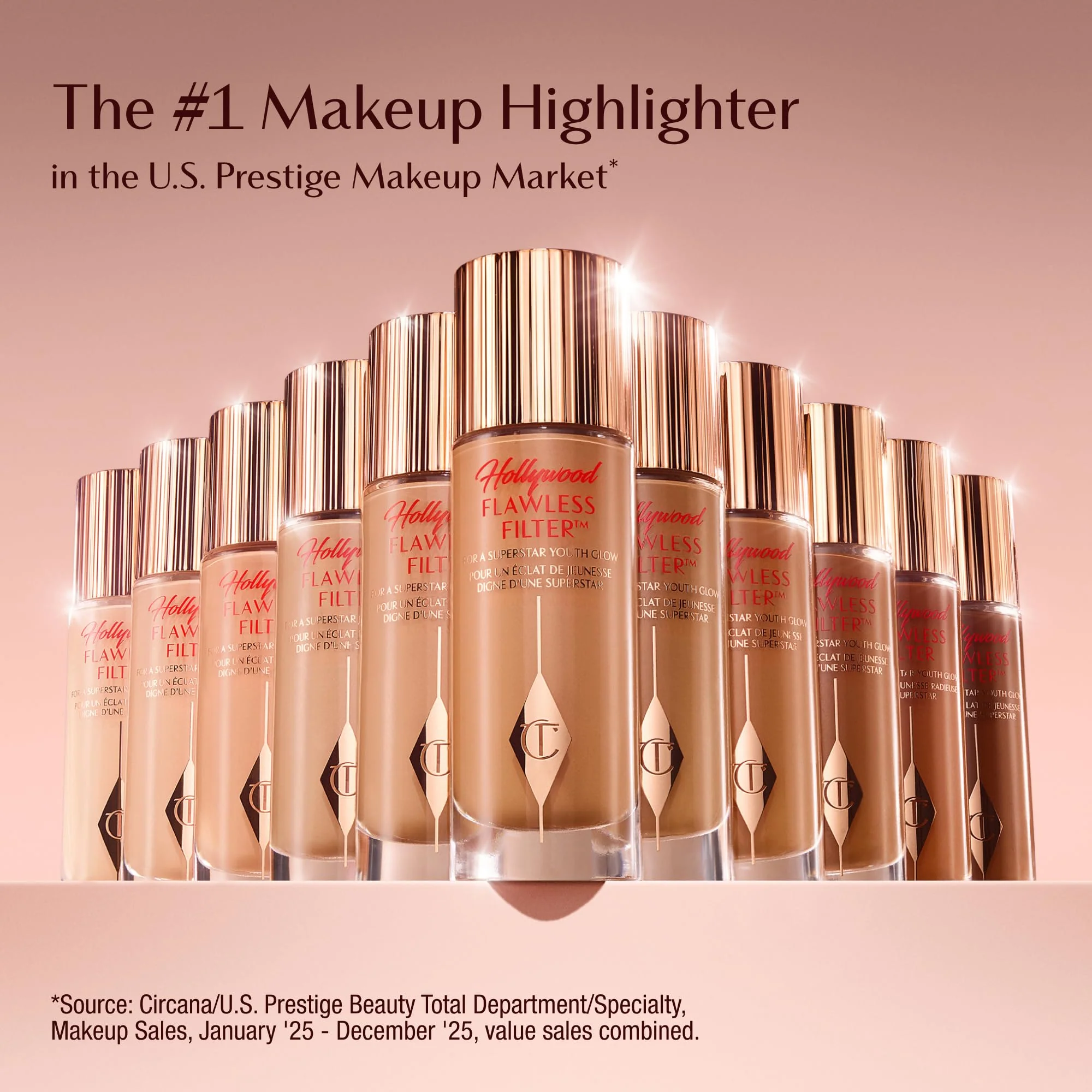 Charlotte Tilbury Hollywood Flawless Filter - Multi-Use Makeup Primer, Complexion Booster & Illuminating Liquid Highlighter with Sheer Coverage - Smooths & Blurs Skin - 4 Medium - Image 8