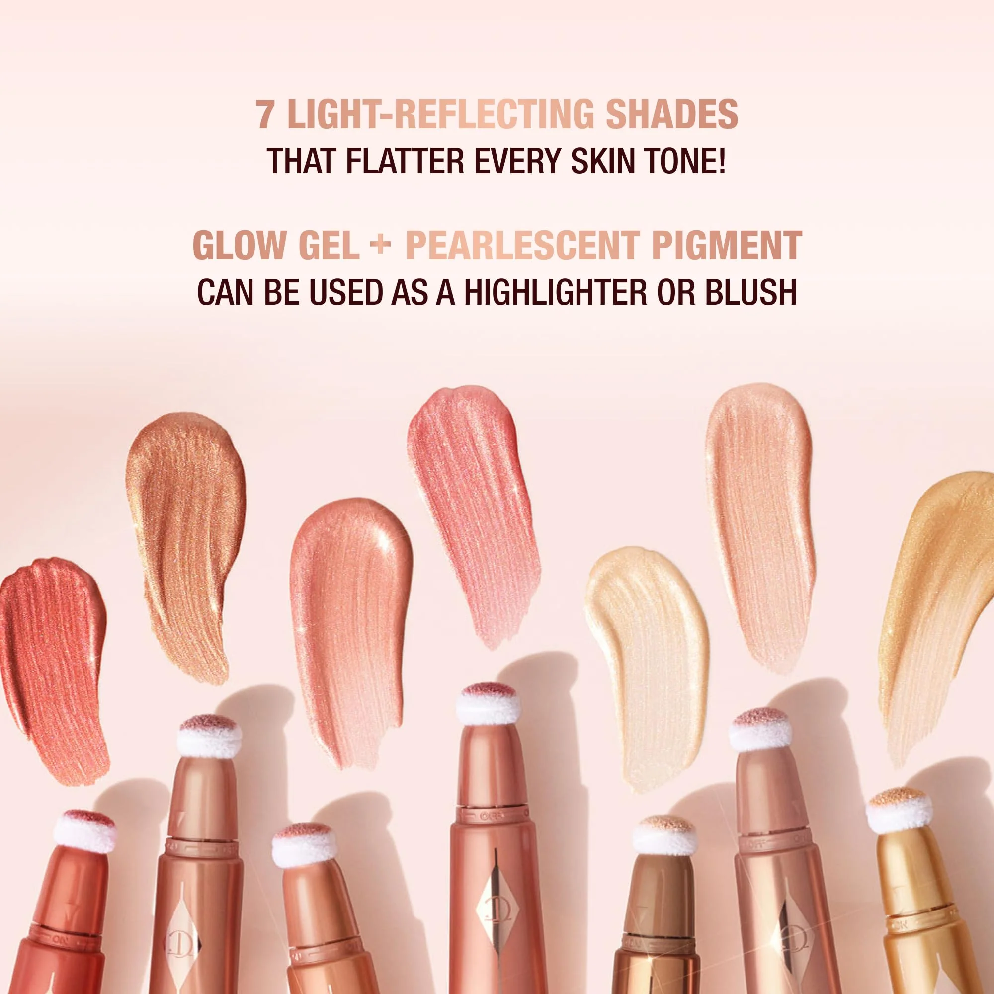 Charlotte Tilbury Pillow Talk Beauty Light Wand Liquid Highlighter Makeup - Soft-Focus Nude-Pink Highlighter & Blush for Cheeks - Pearlescent, Weightless Radiant Finish - Pillow Talk Medium - Image 4