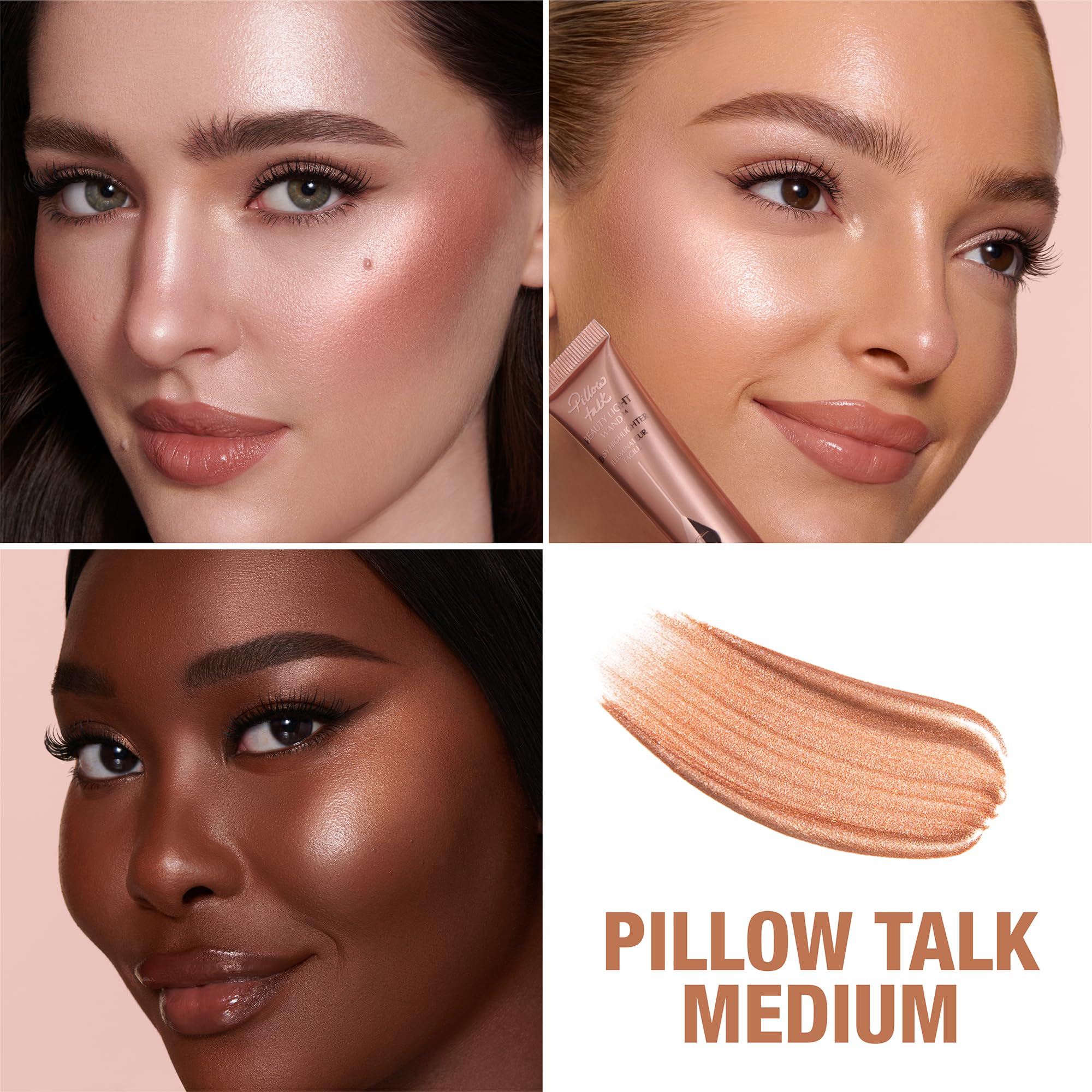 Charlotte Tilbury Pillow Talk Beauty Light Wand Liquid Highlighter Makeup - Soft-Focus Nude-Pink Highlighter & Blush for Cheeks - Pearlescent, Weightless Radiant Finish - Pillow Talk Medium - Image 9
