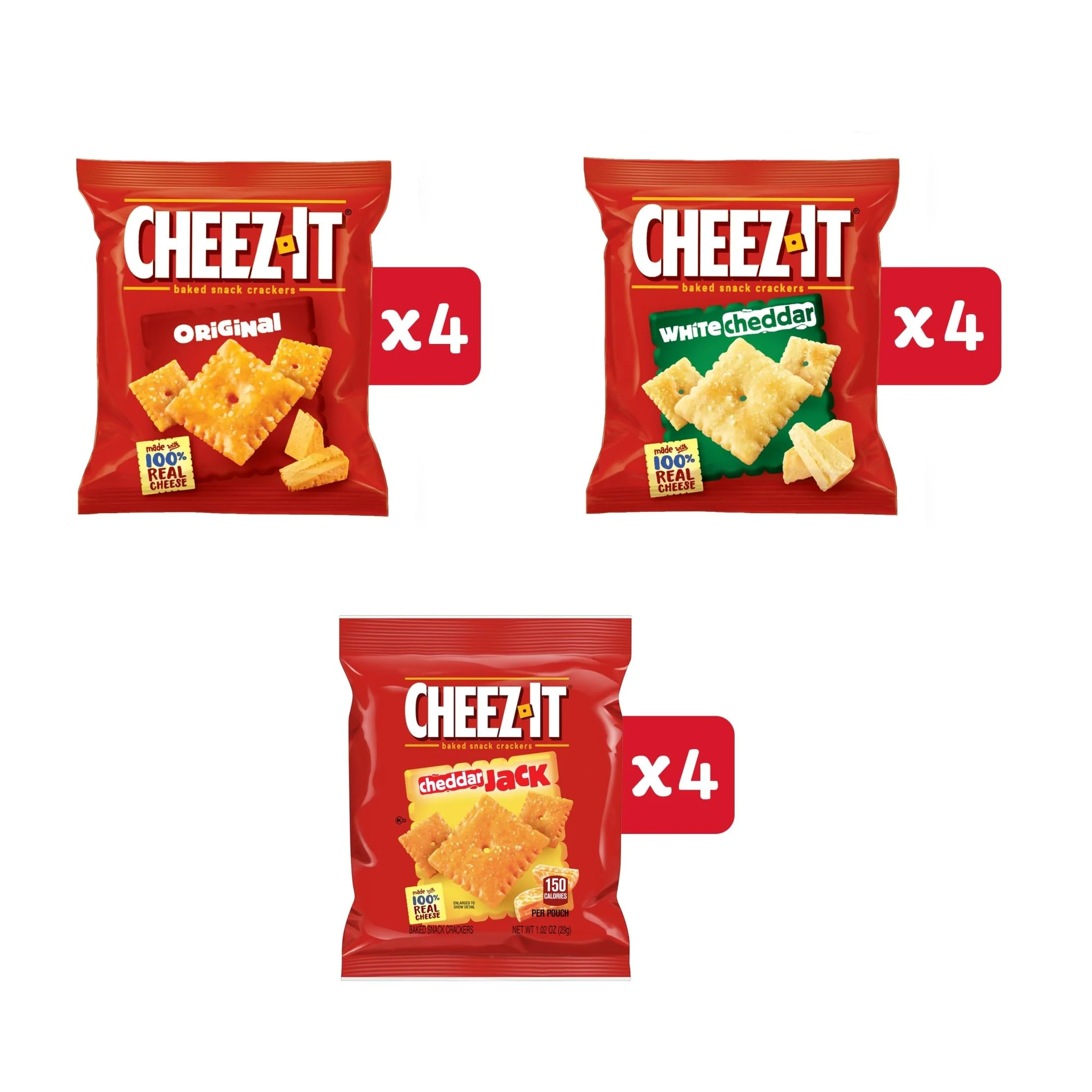 Cheez-It Cheese Crackers, Baked Snack Crackers, Lunch Snacks, Variety Pack, 12.1oz Box (12 Packs) - Image 7