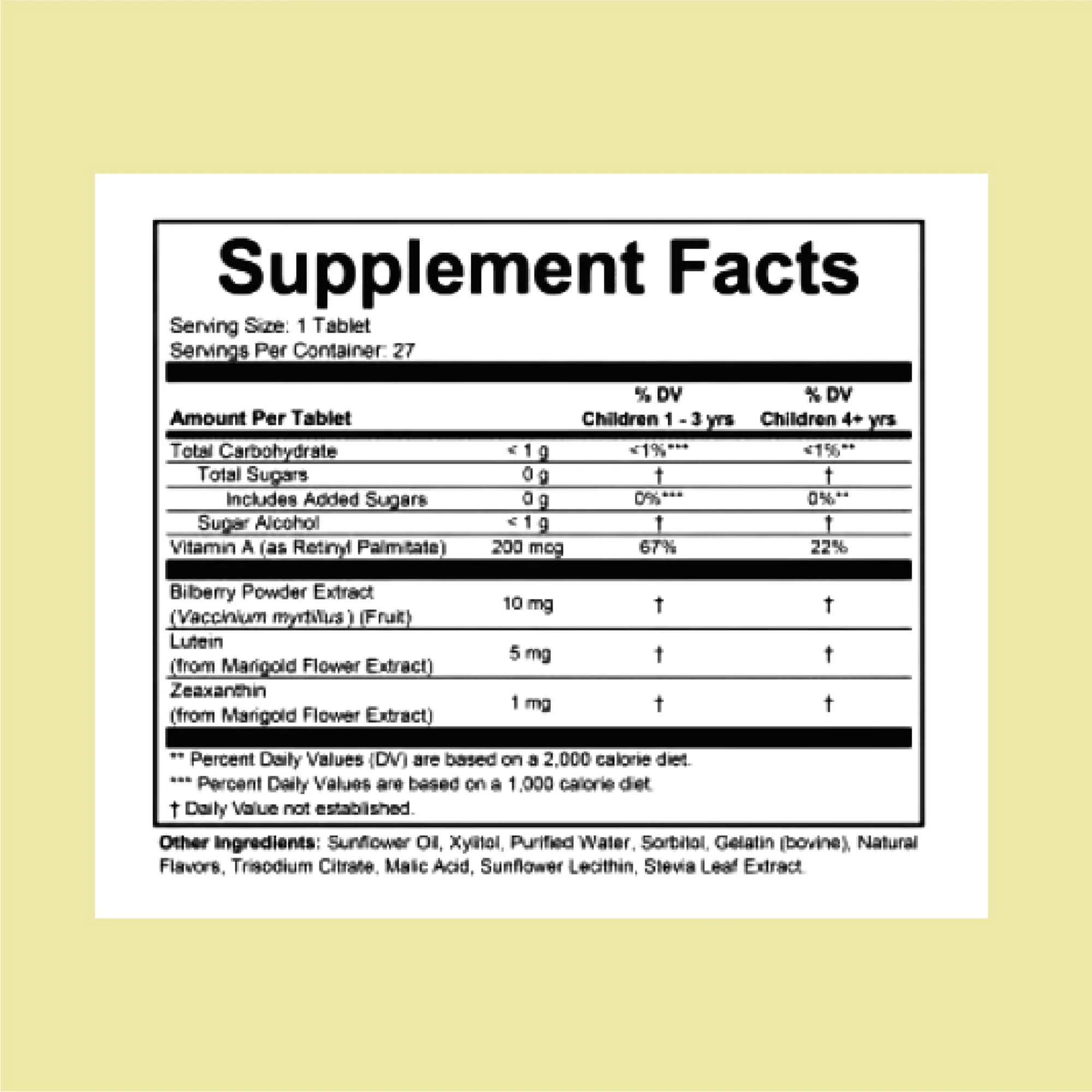CHILDLIFE ESSENTIALS Healthy Vision SoftMelts - Eye Vitamins for Kids, Lutein Gummies, Lutein and Zeaxanthin Supplements, Eye Health Gummies, Lutein Children, Great Taste - Natural Berry, 27 Tablets - Image 2