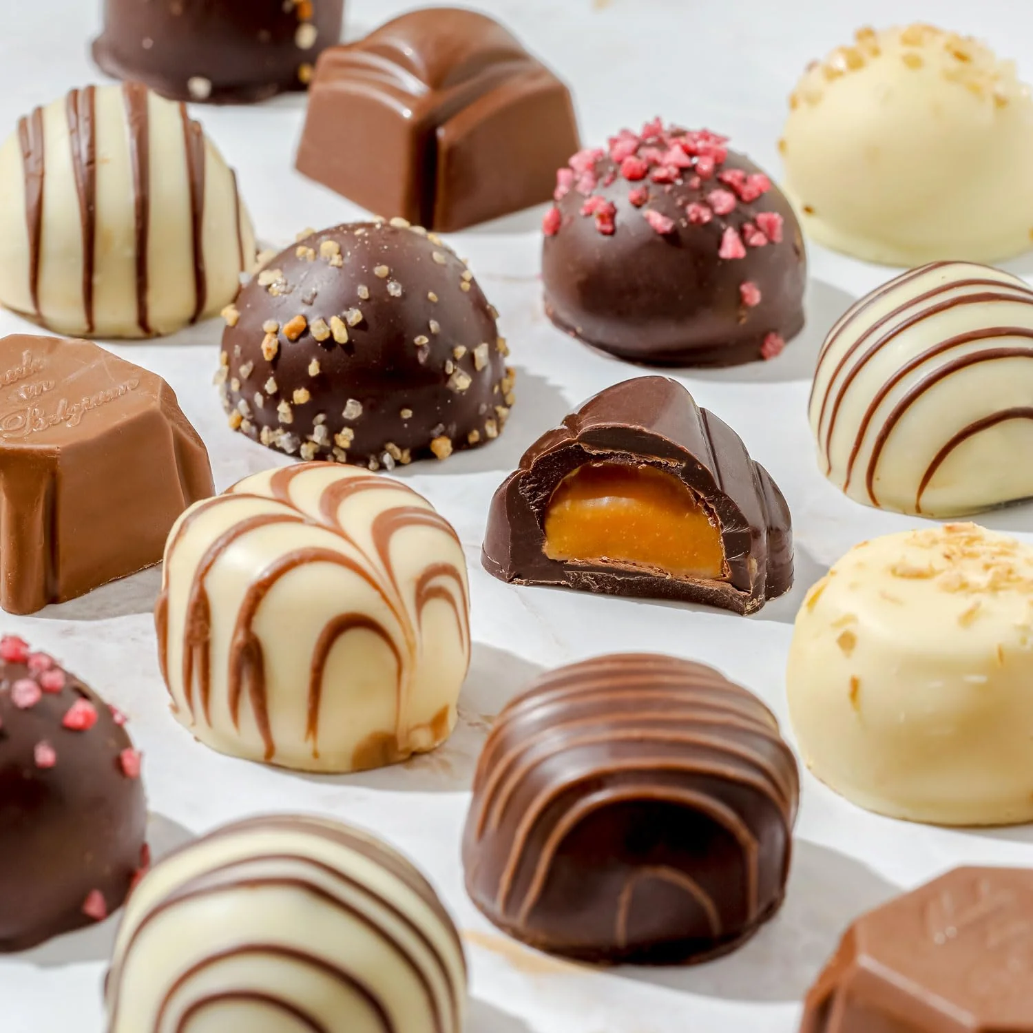 Chocolate Gift Basket– Holiday Candy Gift Box with Assorted Milk, Dark & White Chocolate Truffles – Food Present Idea for Men, Women, Corporate, Get Well, Sympathy, Birthday- Bonnie & Pop - Image 3