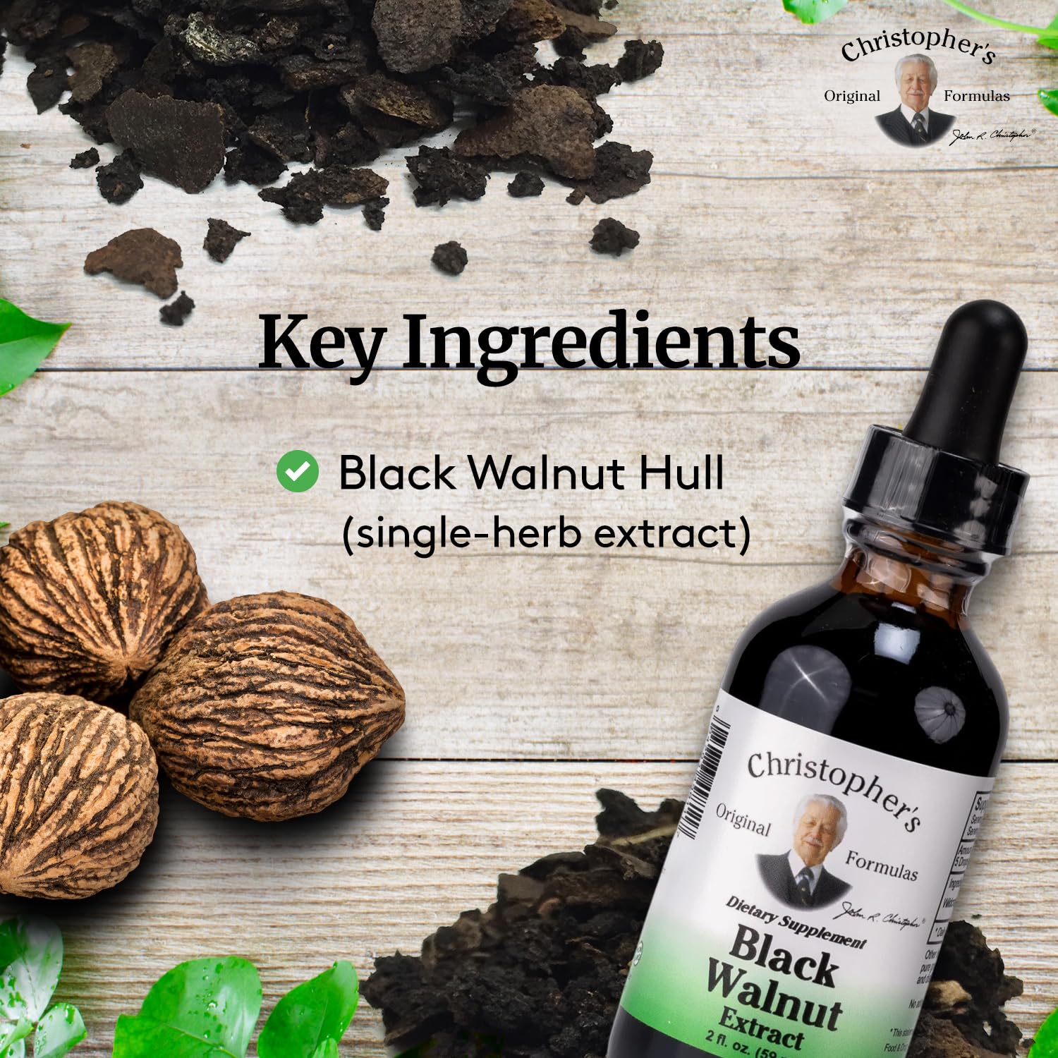 Christopher's Original Formulas Black Walnut Extract, Herbal Liquid Supplement, 2 oz - Image 3