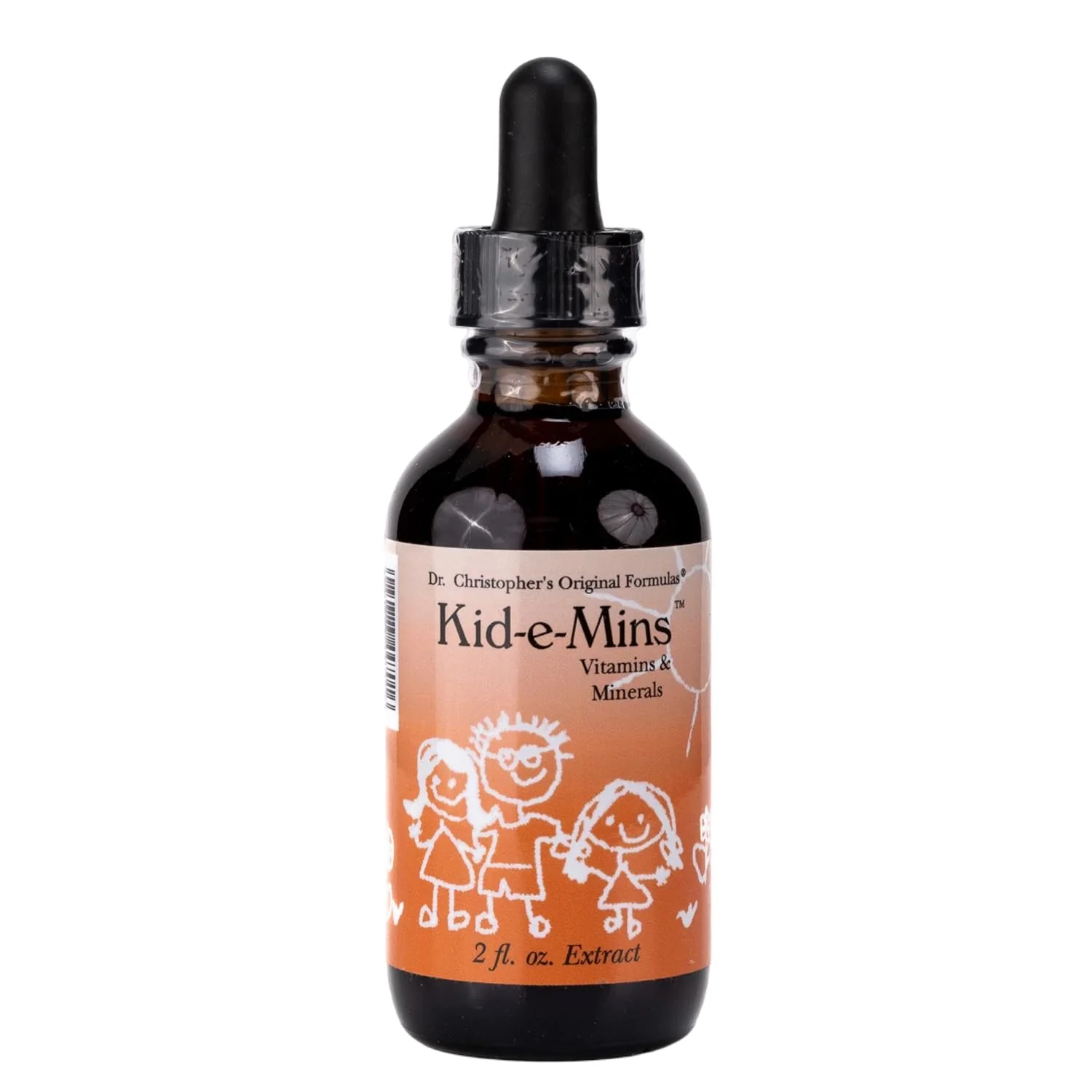 Christopher's Original Formulas Kid-E-Mins Vitamins & Minerals, Natural Orange Flavor, Kids Liquid Multivitamin, 2 oz