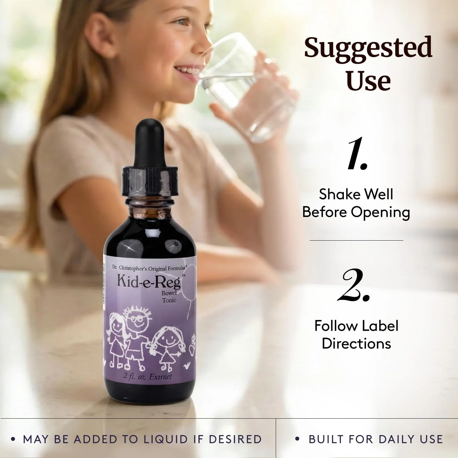 Christopher's Original Formulas Kid-e-Reg Bowel Tonic – Herbal Formula for Kids – Great Taste – 2 oz - Image 3