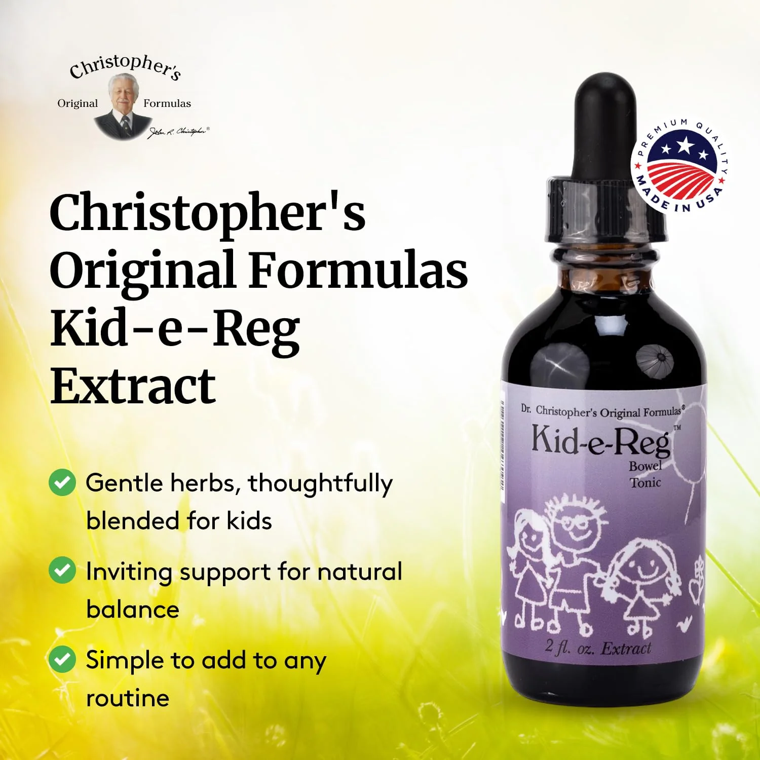 Christopher's Original Formulas Kid-e-Reg Bowel Tonic – Herbal Formula for Kids – Great Taste – 2 oz - Image 5