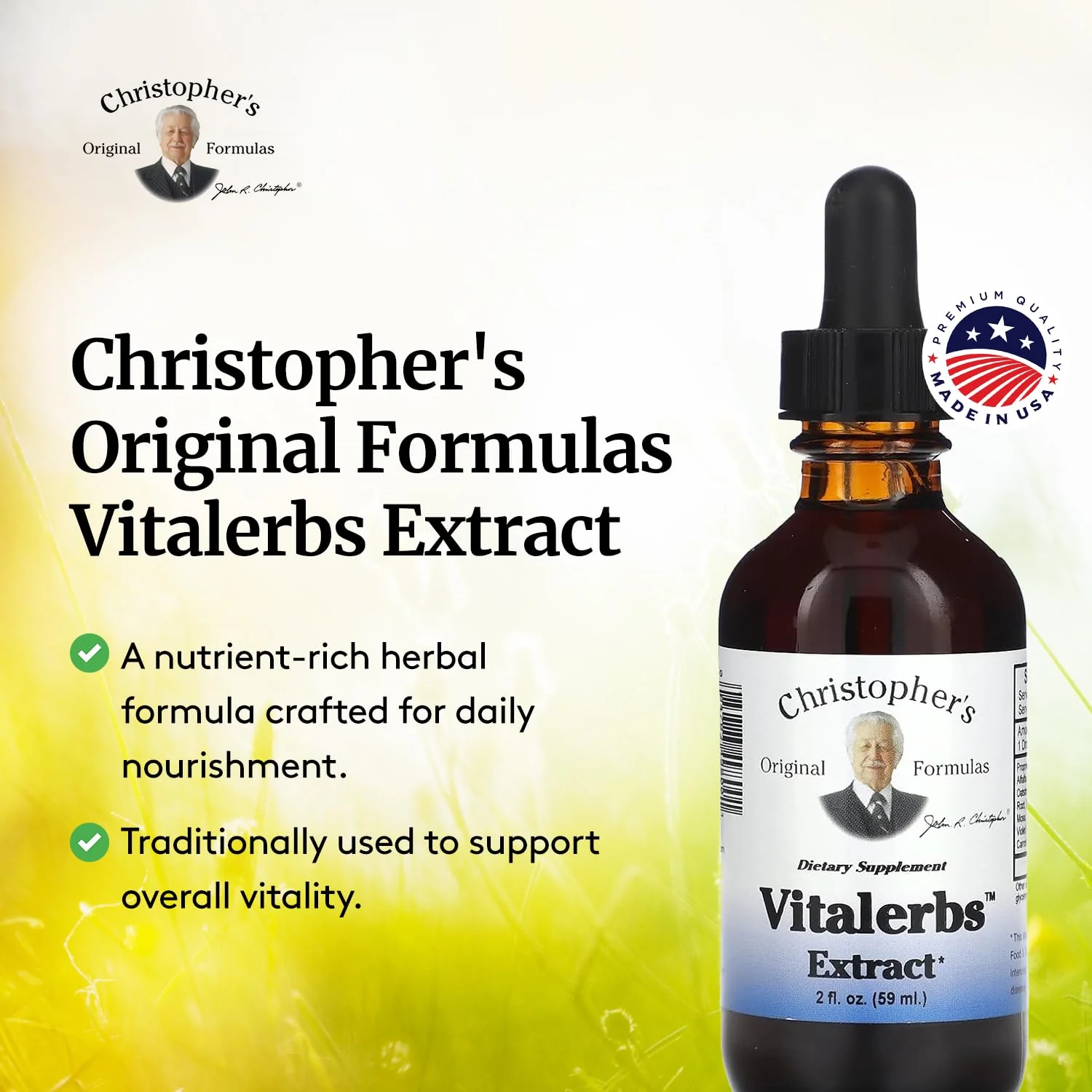 Christopher's Original Formulas Vitalerbs Extract, Nutrient-Rich Herbal Supplement, 2 oz - Image 4
