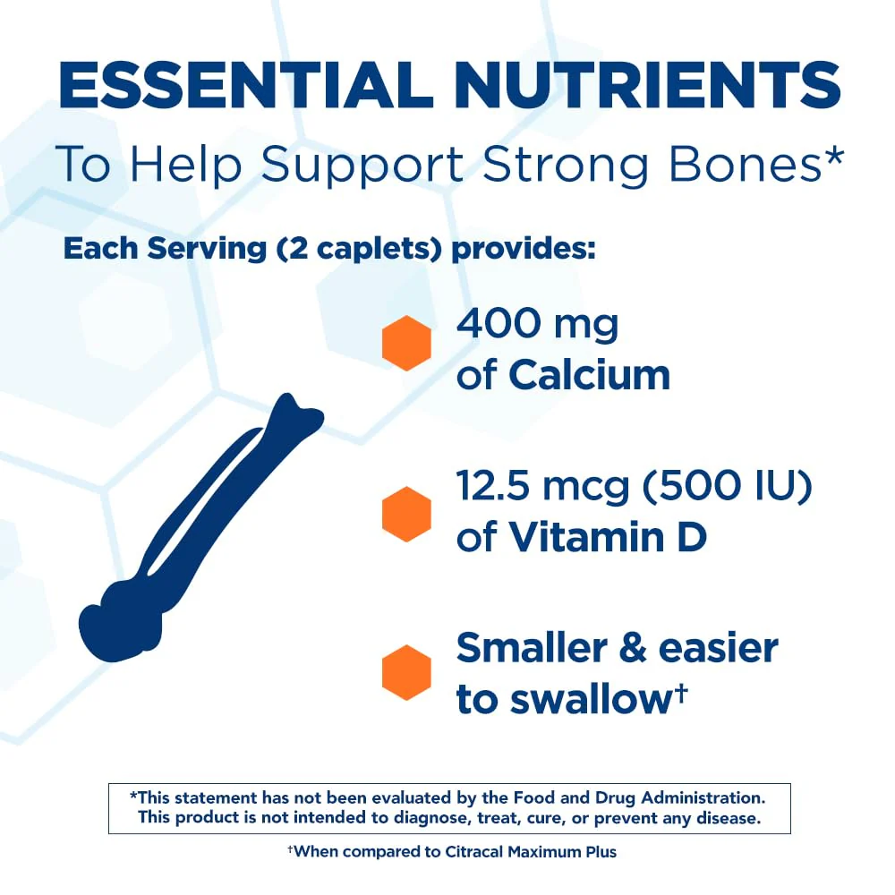 Citracal Petites- Calcium Citrate with Vitamin D3, Bone Health Support, Calcium Supplement for Ages 12+, 375 Count (Packaging May Vary) - Image 7