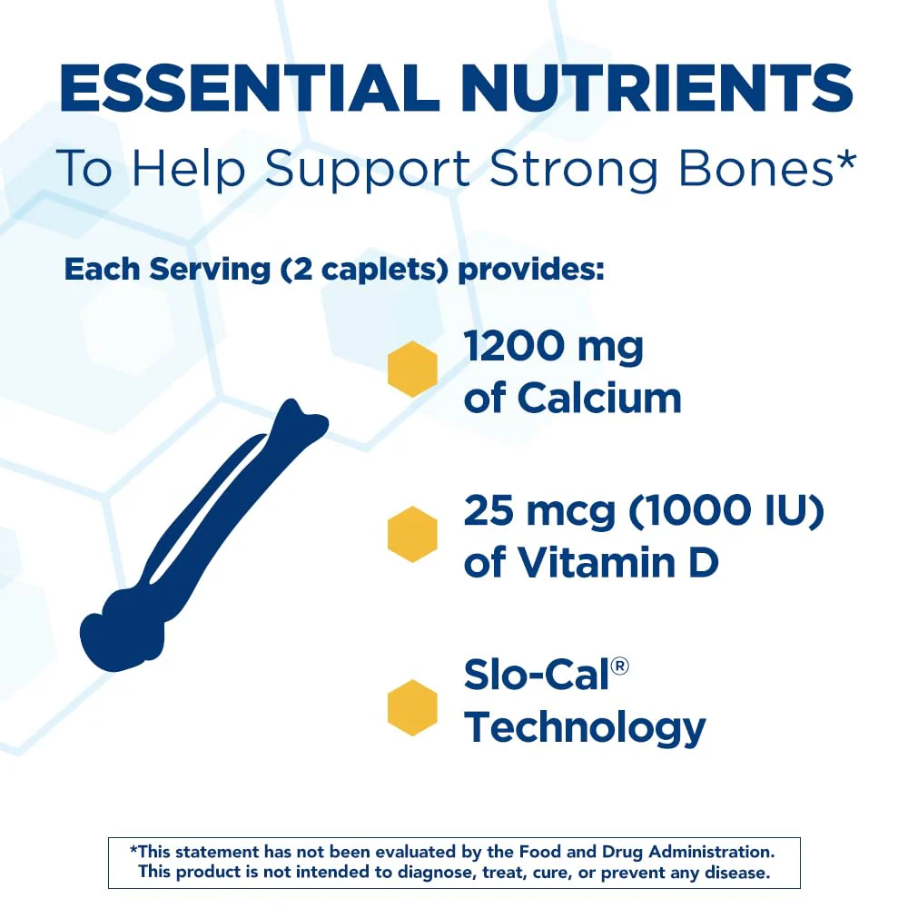 Citracal Slow Release- Calcium 1200 mg with Vitamin D3, Magnesium, Calcium Supplement, Bone Health Support, Take Once Daily Caplet, 185 Count - Image 8