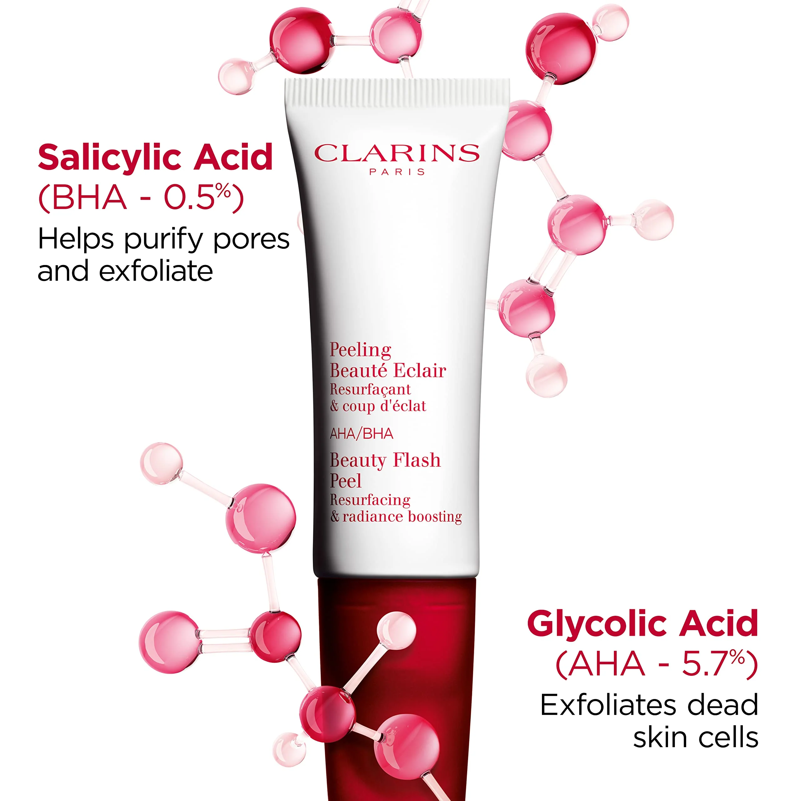 Clarins Beauty Flash Peel | 10-Minute At-Home Facial | Visibly Tightens Pores | Gently Eliminates Dead Skin Cells | Refines Skin Texture | Renews Radiance | Contains AHAs and BHAs | All Skin Types - Image 4