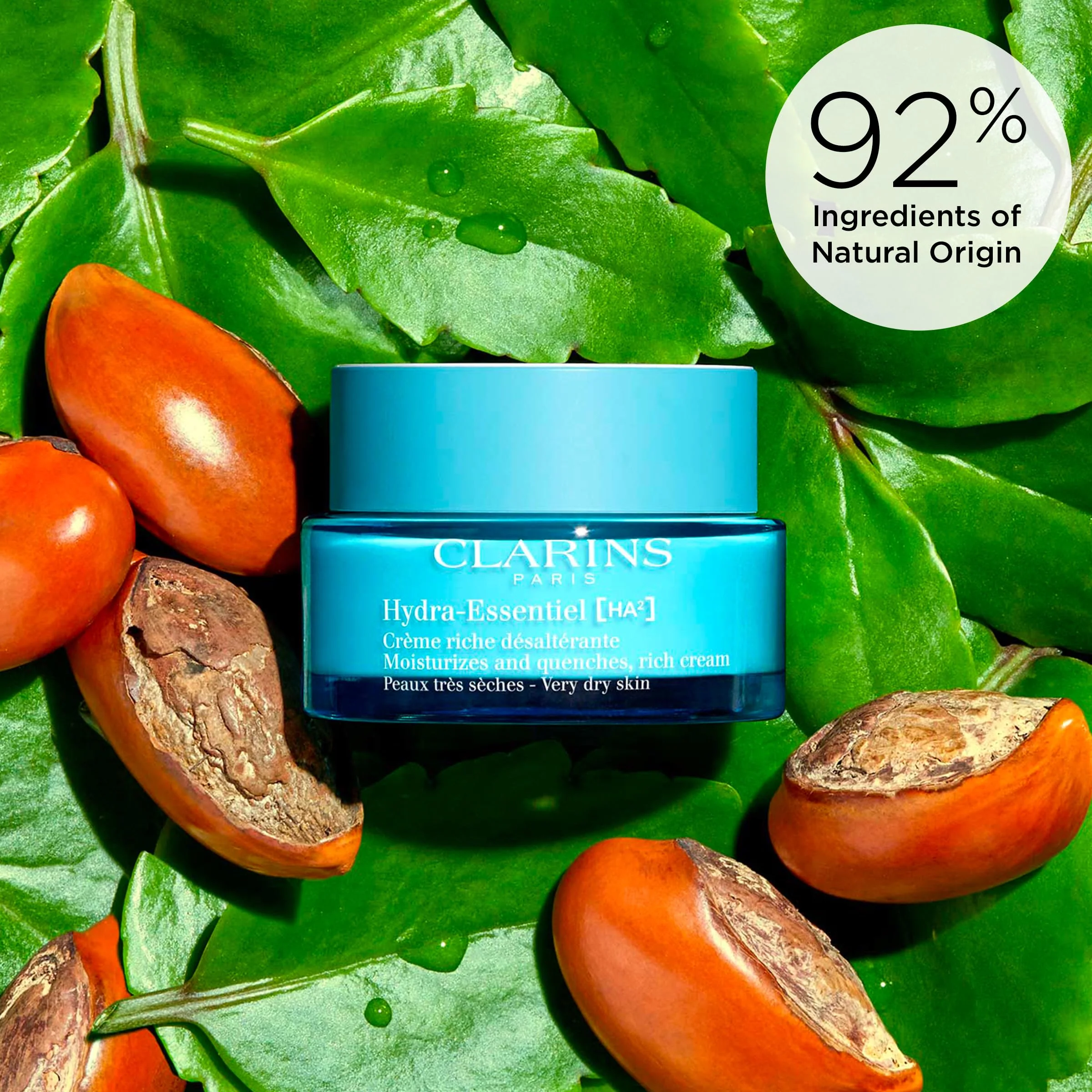 Clarins Hydra-Essentiel Rich Cream|Intensely Hydrating Moisturizer|60 Seconds to Plumper Skin*|Nourishes, Softens and Soothes|Double Dose Hyaluronic Acid|Very Dry Skin Type|1.7 Ounces - Image 5