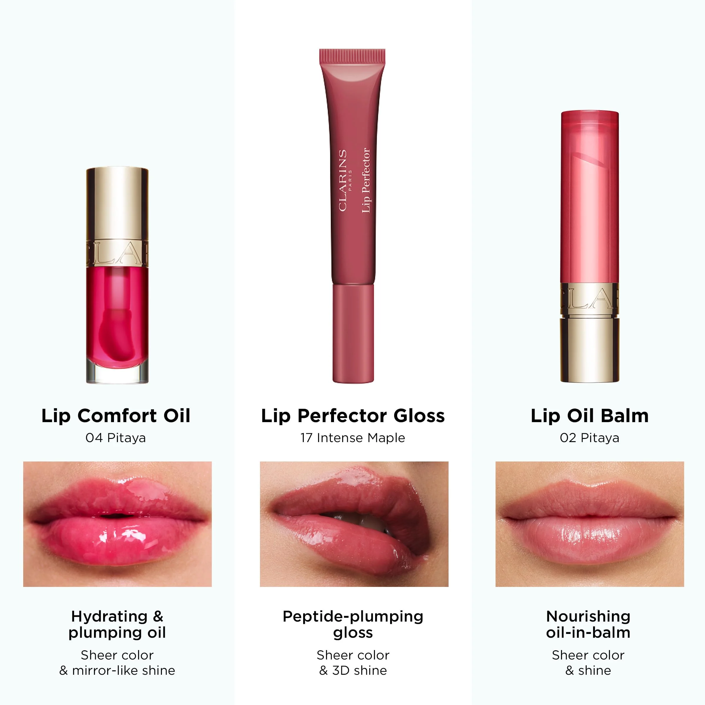 Clarins Natural Lip Perfector | Award-Winning | Sheer Finish Lip Plumping Gloss | Instant 3D Shine | Nourishing, Hydrating, Softening | Contains Natural Plant Extracts With Skincare Benefits - Image 5