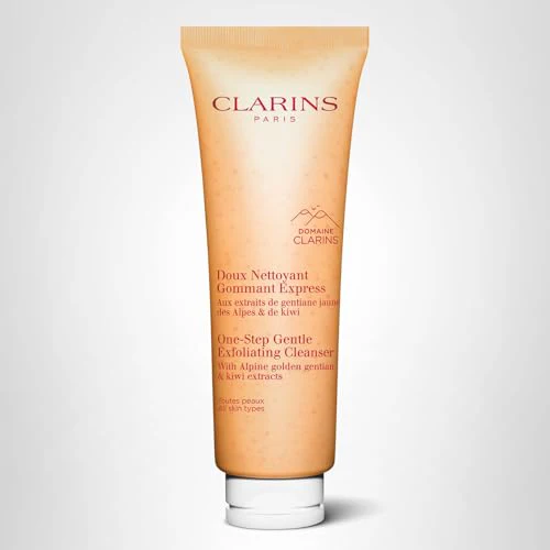 Clarins One-Step Gentle Exfoliating Cleanser | 3-In-1 Cleanser, Makeup Remover and Exfoliator | Boosts Radiance | Plant-Based Exfoliating Beads | All Skin Types | 4.3 Ounces - Image 2