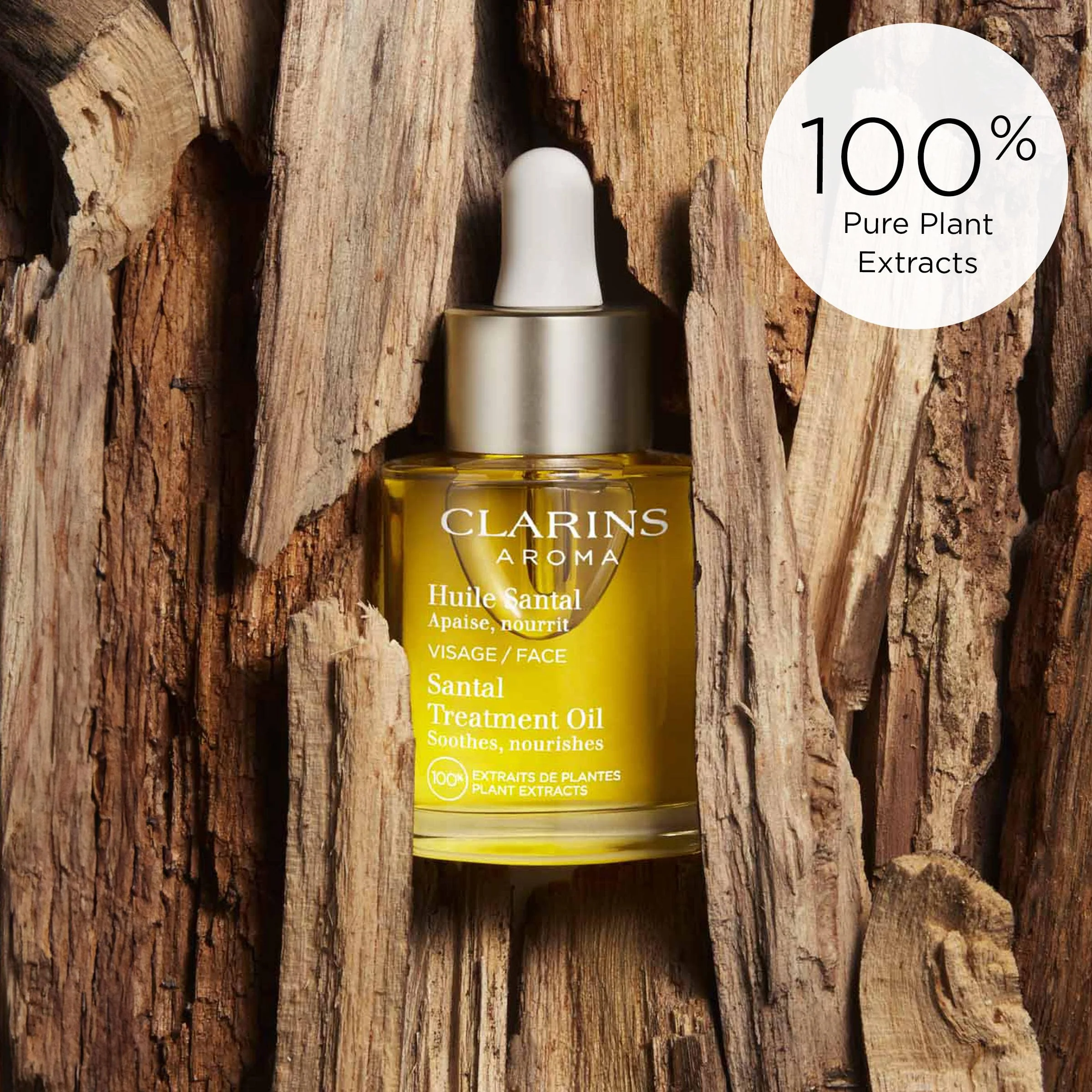 Clarins Santal Face Oil Treatment | Hydrates, Smoothes and Comforts Skin |Calms Redness and Irritations|Visibly Minimizes Fine Lines|Skin Is Immediately Soft*|100% Natural Plant Extracts|Dry Skin Type - Image 4