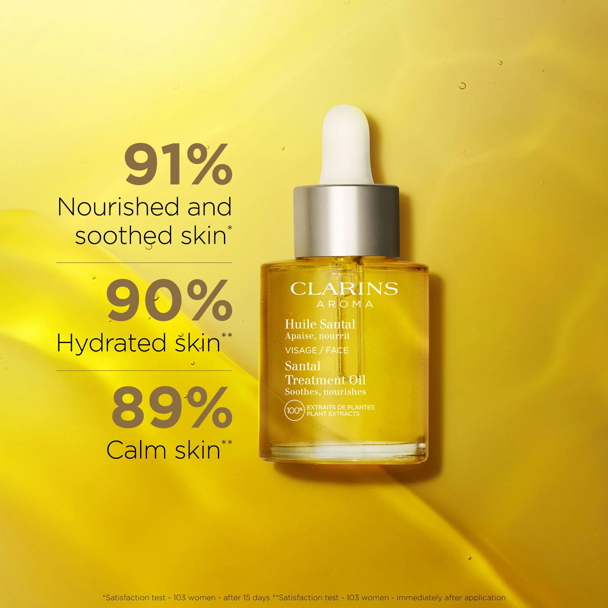 Clarins Santal Face Oil Treatment | Hydrates, Smoothes and Comforts Skin |Calms Redness and Irritations|Visibly Minimizes Fine Lines|Skin Is Immediately Soft*|100% Natural Plant Extracts|Dry Skin Type - Image 7