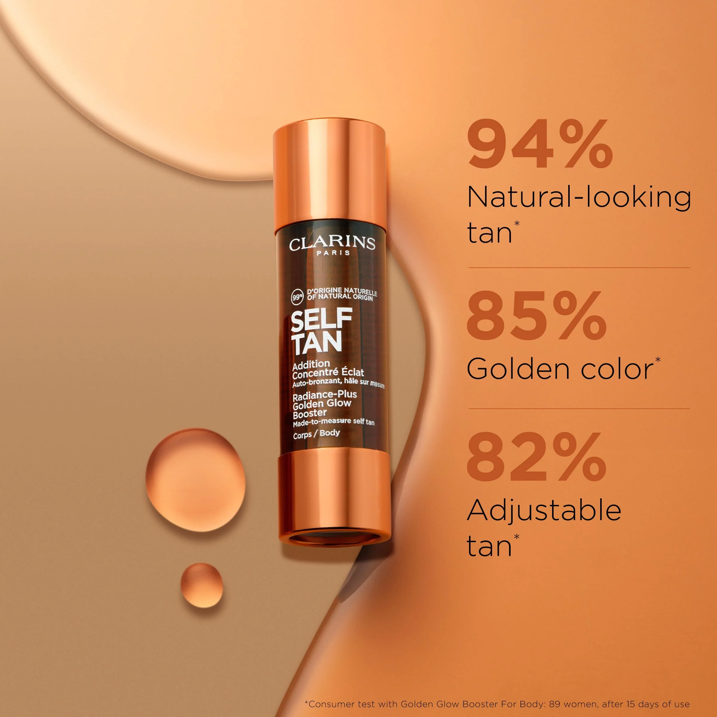 Clarins Self Tanning Body Booster | Self Tanning Drops For Body To Mix With Moisturizer | Natural, Long-Lasting, Streak-Free, Buildable Tan | Hydrates | Non-Staining | 99% Natural Ingredients | 1 Oz - Image 7