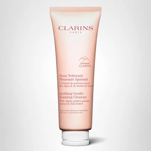 Clarins Soothing Gentle Foaming Face Cleanser | Cleanses, Soothes, and Comforts | Contains Nourishing Shea Butter | Soap-Free| SLS-Free| Very Dry or Sensitive Skin Types | 4.2 Ounces (Pack of 1) - Image 2