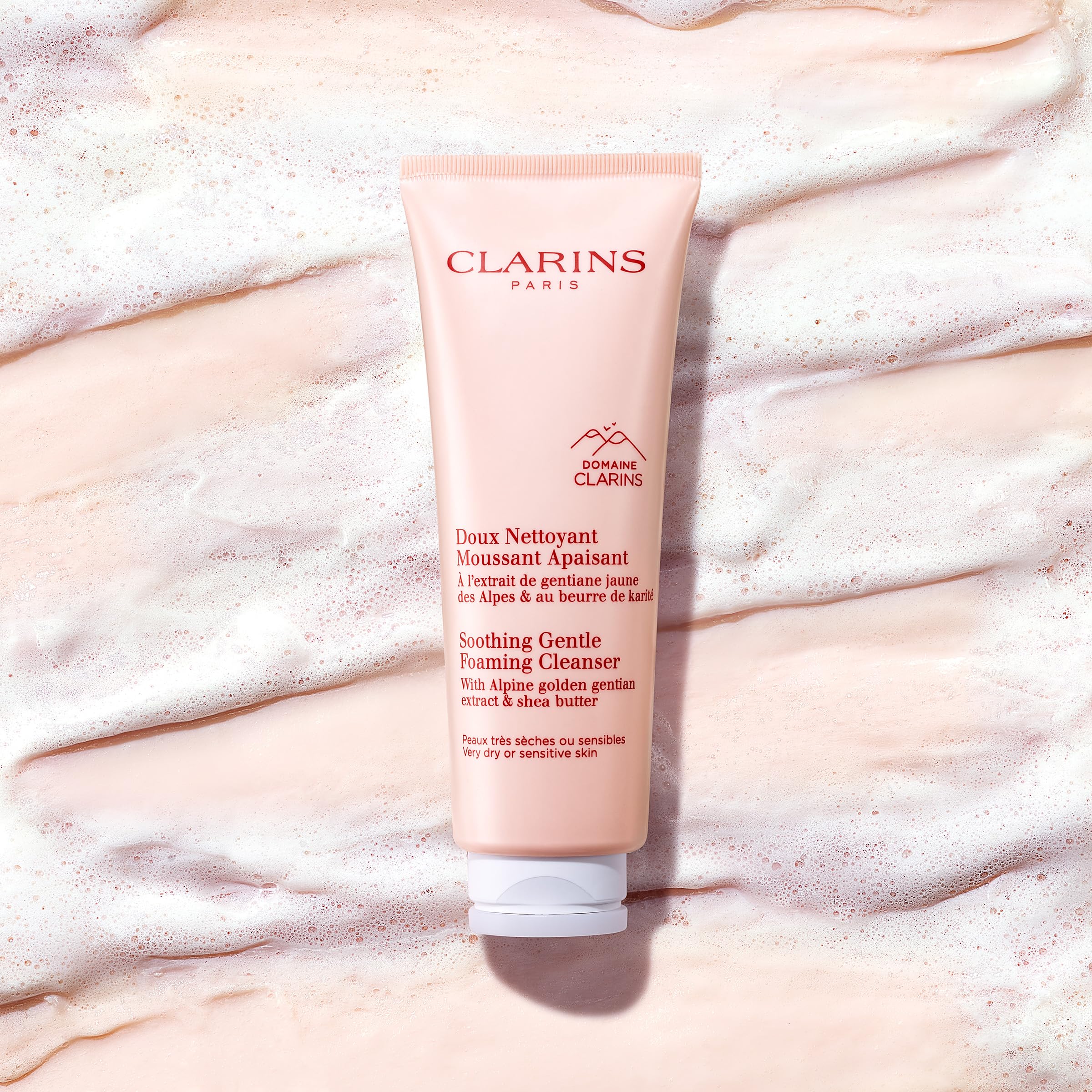 Clarins Soothing Gentle Foaming Face Cleanser | Cleanses, Soothes, and Comforts | Contains Nourishing Shea Butter | Soap-Free| SLS-Free| Very Dry or Sensitive Skin Types | 4.2 Ounces (Pack of 1) - Image 7