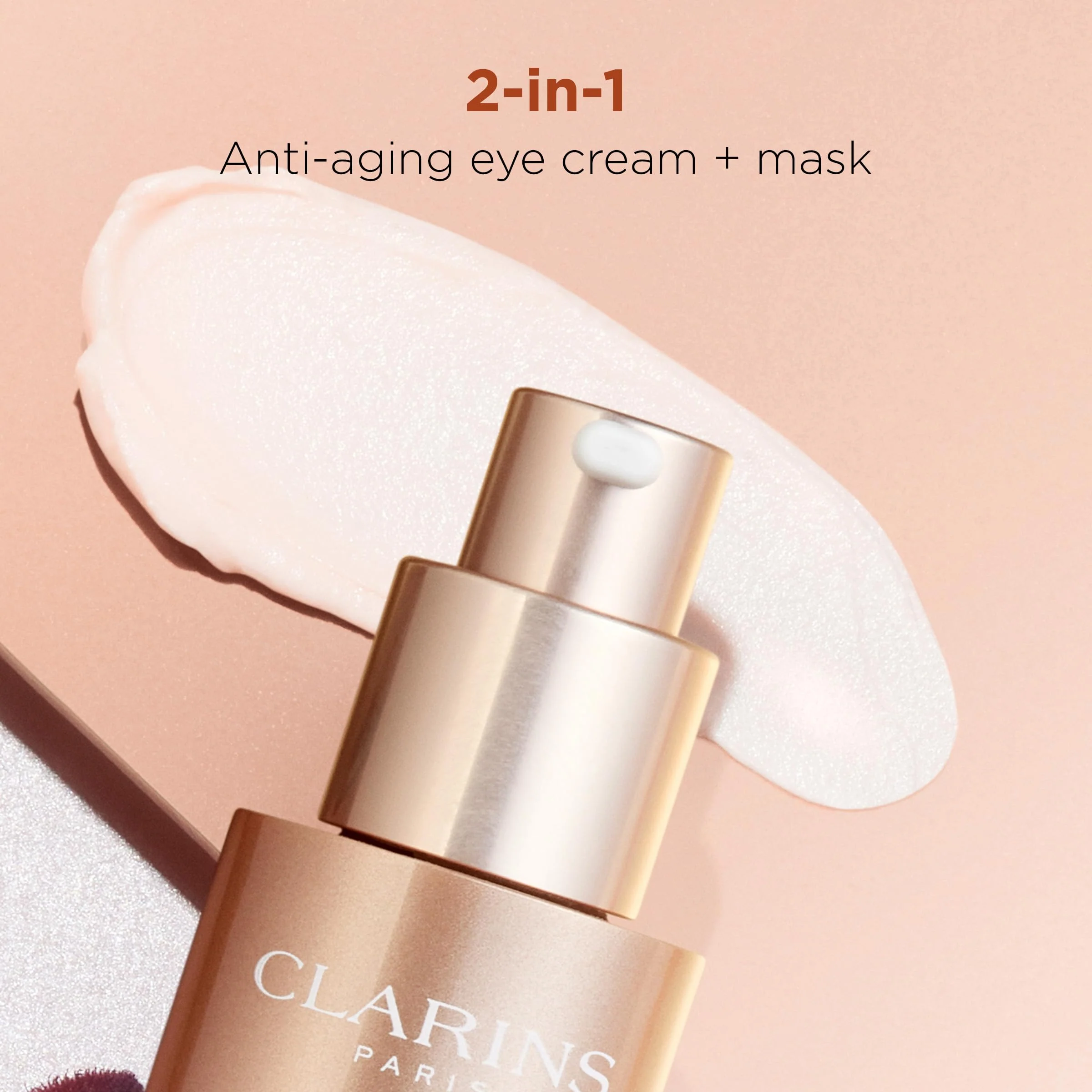 Clarins Total Eye Smooth | 2-In-1 Anti-Aging Eye Cream and 10-Minute Eye Mask | Minimizes Appearance Of Wrinkles, Dark Circles and Puffiness | Visibly Firms and Smoothes | All Skin Types | 0.5 Ounces - Image 3