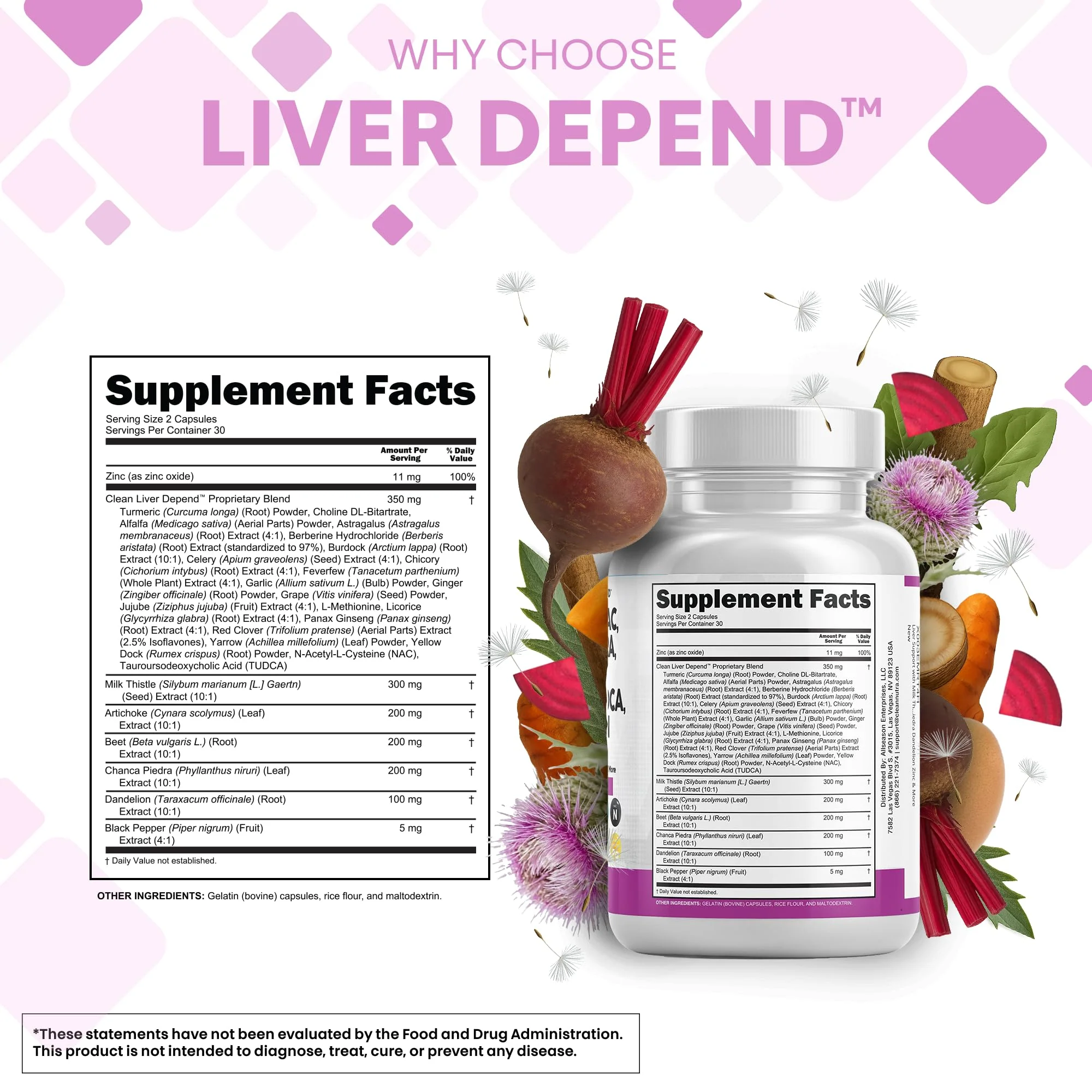 Clean Nutraceuticals Milk Thistle NAC Chanca Piedra Beet Root Artichoke Astragalus Dandelion Root - Liver Cleanse Detox & Repair Supplement Plus TUDCA Choline & Ginger - 1Pack - Image 7