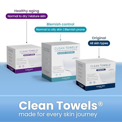 Clean Skin Club Clean Towels®, 100% USDA Biobased Face Towel, Disposable Face Towelette, Eczema Association Accepted, Makeup Remover Dry Wipes, Ultra Soft, 25 ct per pack, 2 Packs, 50 Ct Total - Image 2