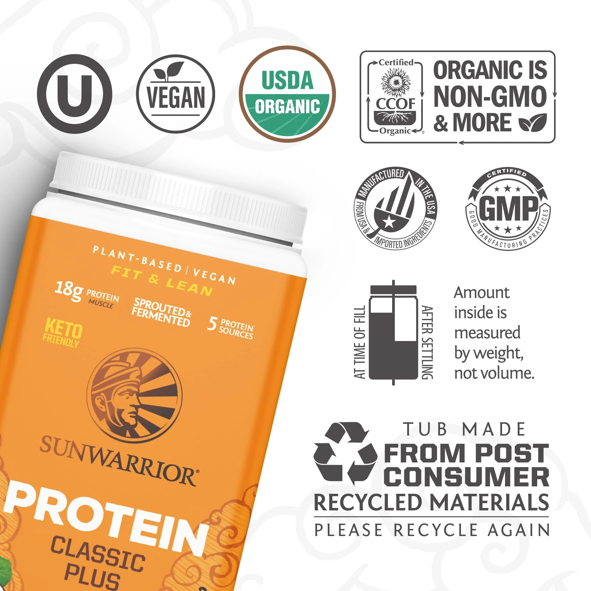 Clean Vegan Protein Powder Vanilla | Organic Protein Powder Plant Based Formula with 5 Superfood Blend Sprouted & Fermented | Non-GMO Low Carb Soy Dairy & Gluten Free (Vanilla, 30 Servings) - Image 6