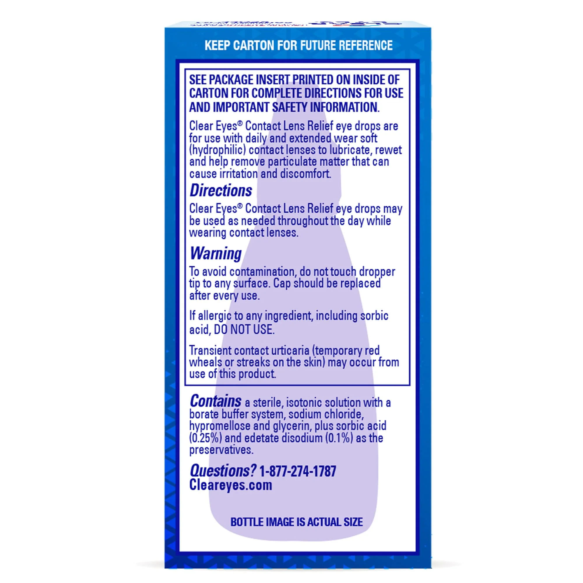 Clear Eyes Contact Lens Relief Eye Drops, 0.5 Fl Oz - Image 8