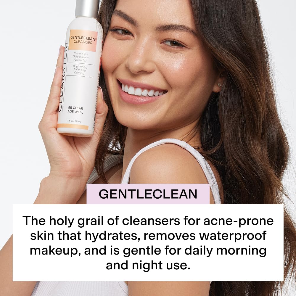 CLEARSTEM - GENTLECLEAN Vitamin C Infused Calming Wash - Facial Cleanser, Makeup Remover - Goldenseal + Green Tea - Facial Skin Care Products - Gluten Free, Cruelty Free - 6 fl oz / 207ml - Image 6