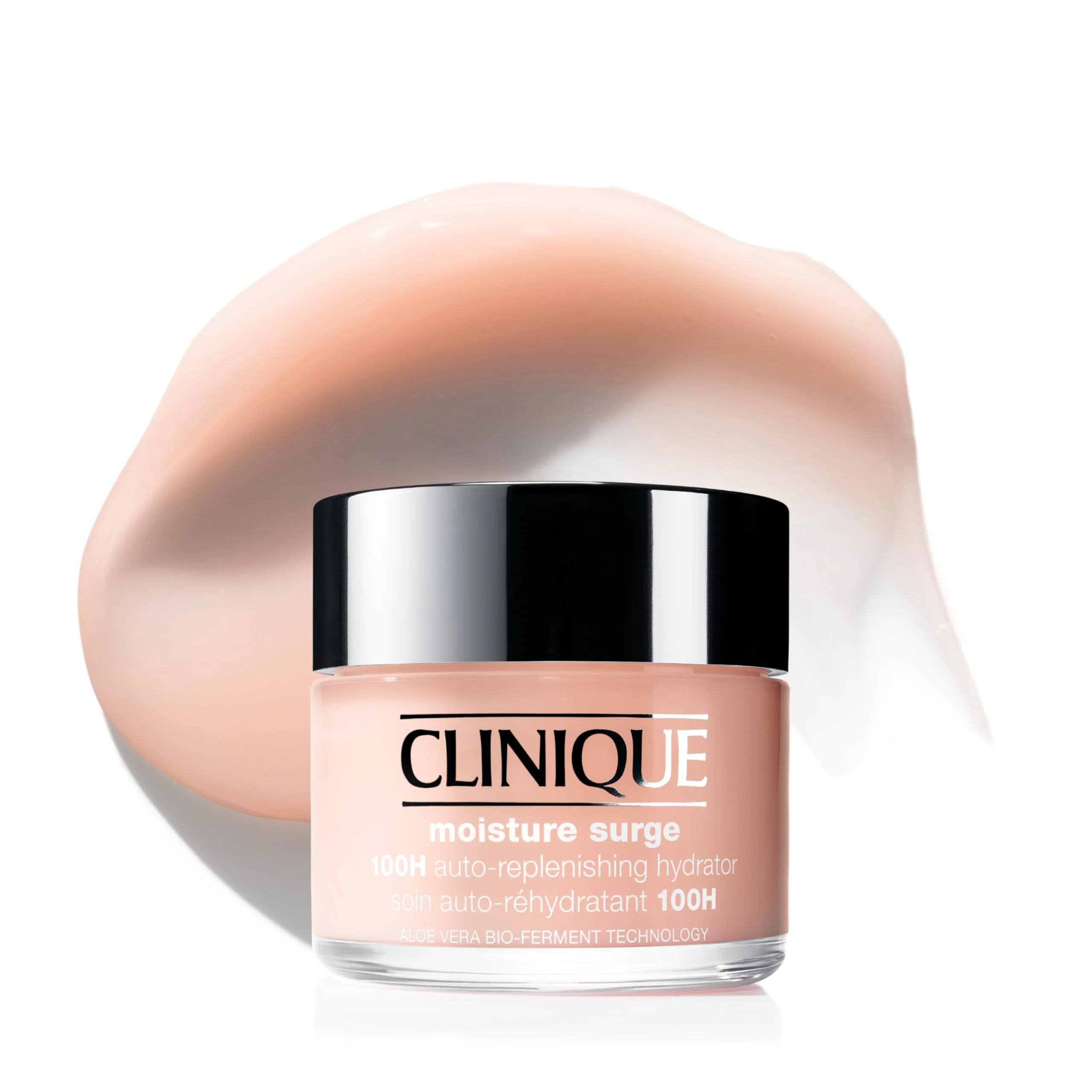 Clinique Moisture Surge 100H Auto-Replenishing Hydrator Oil Free Face Moisturizer | With Hyaluronic Acid, Aloe Bioferment and Vitamins C + E | For All Skin Types | Hydrating + Moisturizing, 4.2 Fl Oz