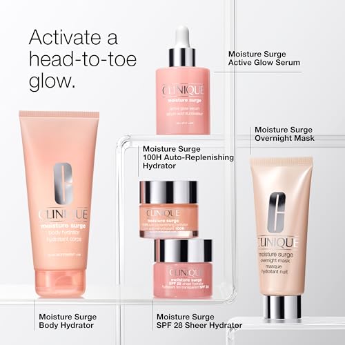 Clinique Moisture Surge 100H Auto-Replenishing Hydrator Oil Free Face Moisturizer | With Hyaluronic Acid, Aloe Bioferment and Vitamins C + E | Hydrating + Moisturizing, Mini Travel Size, 0.5 Fl Oz - Image 3