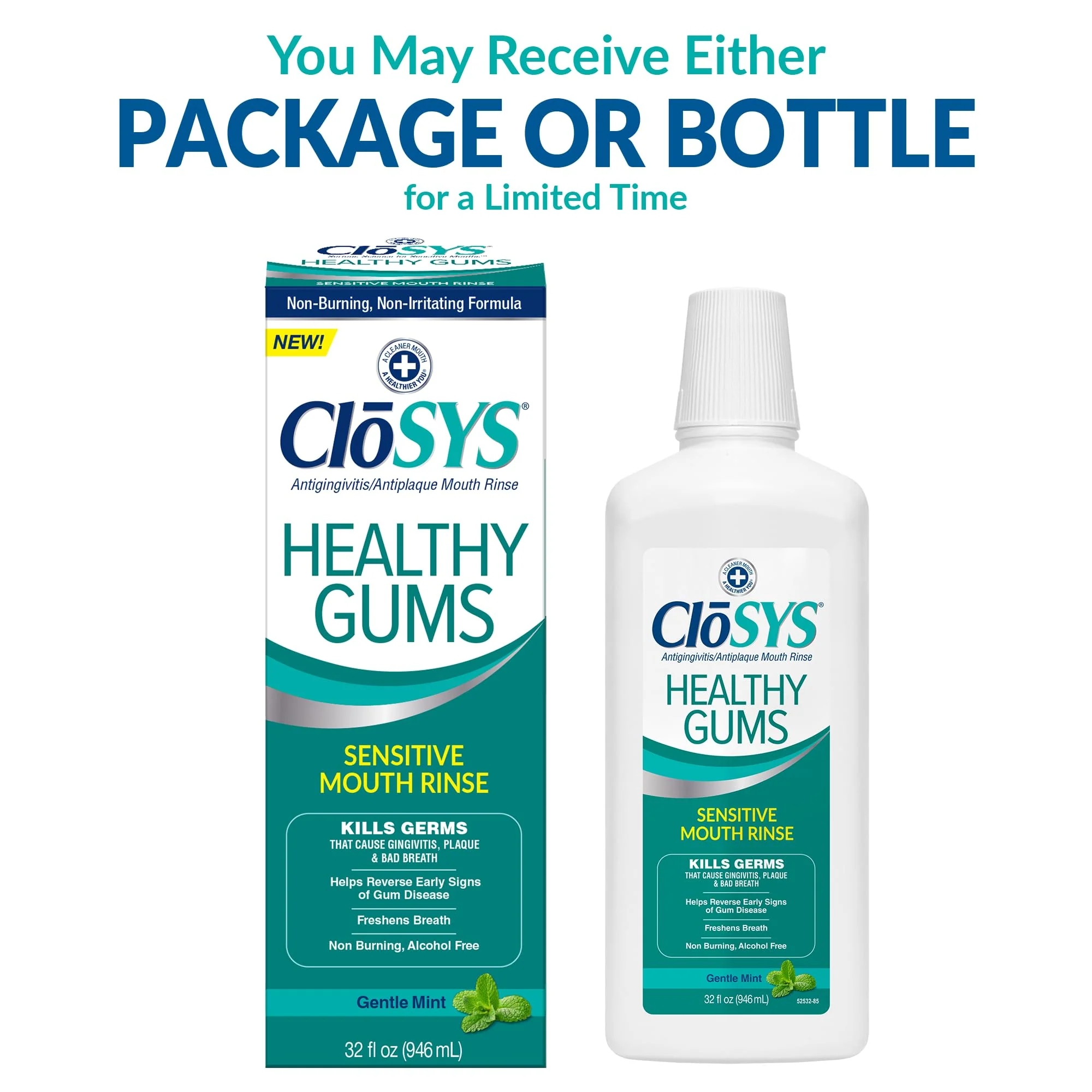 CloSYS Healthy Gums Mouthwash 32 Fl Oz, Pack of 2, Antiplaque, Anti-Gingivitis Mouthwash, Non-Burning, Non-Irritating - Image 5