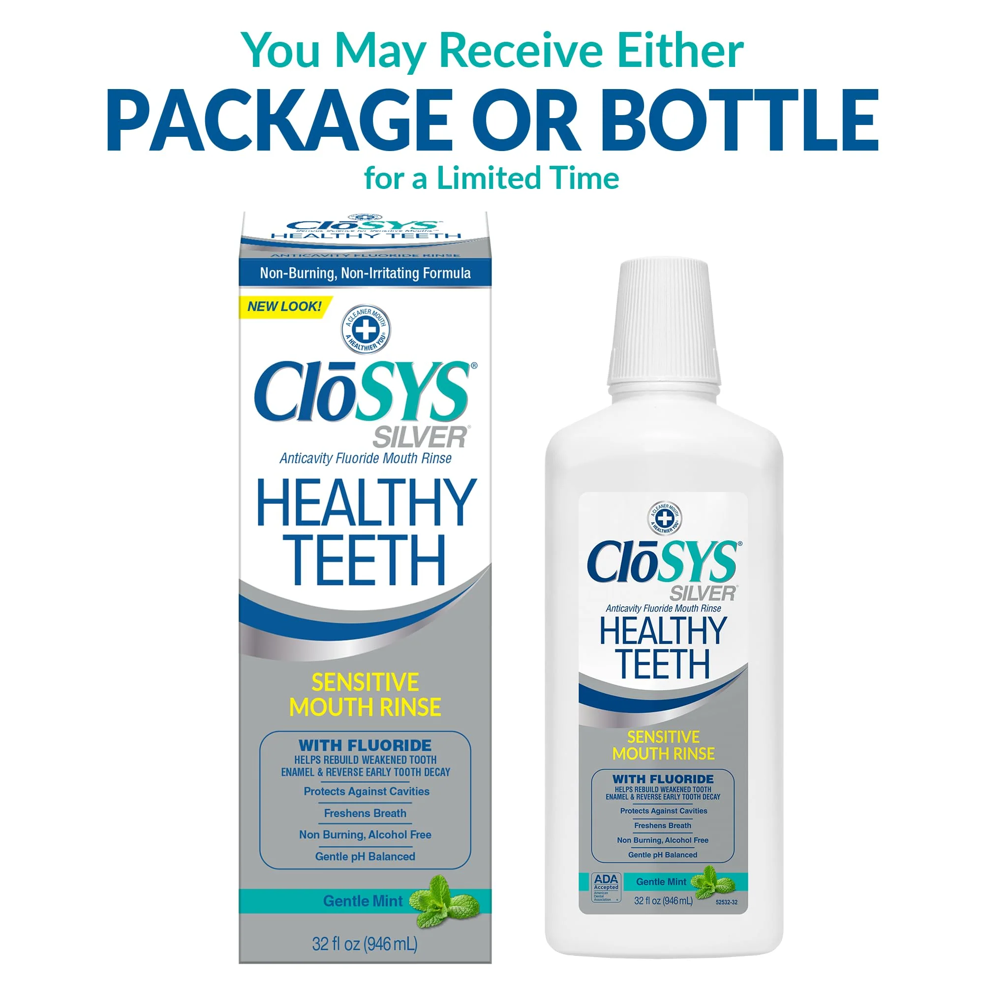 CloSYS Silver Healthy Teeth Anti-Cavity Oral Rinse, 32 Fl Oz, Fluoride Mouthwash For Adults, Non-Burning, Non-Irritating - Image 7