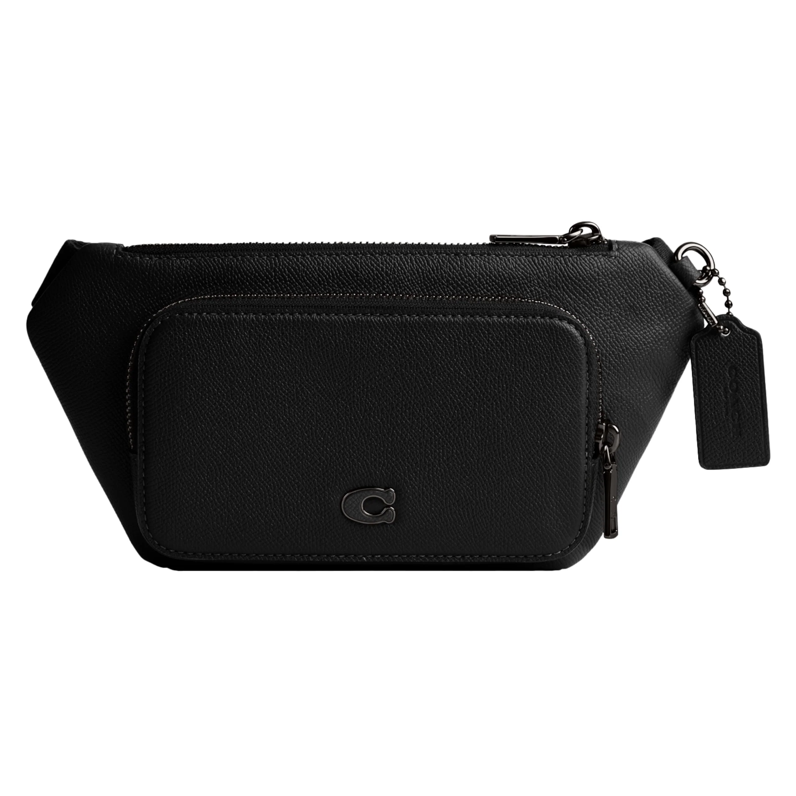 COACH Belt Bag in Cross Grain Leather Black One Size
