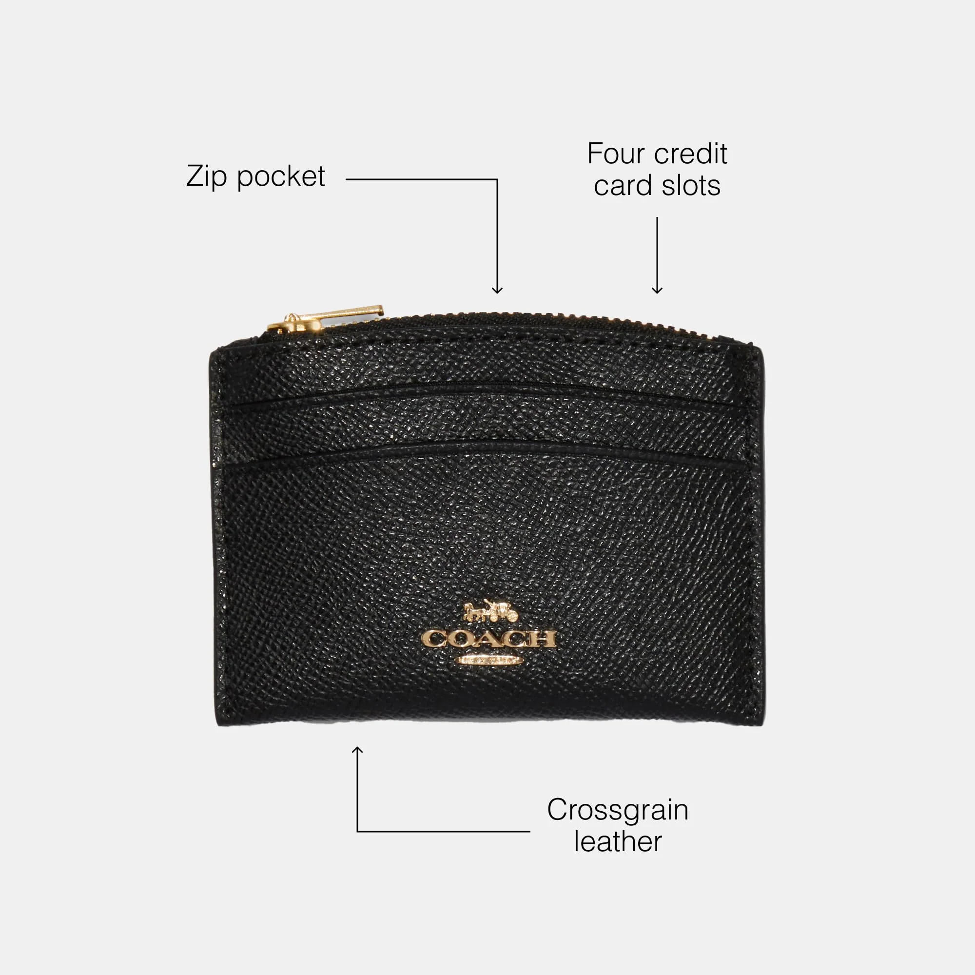 COACH Crossgrain Leather Shaped Card Case - Image 4