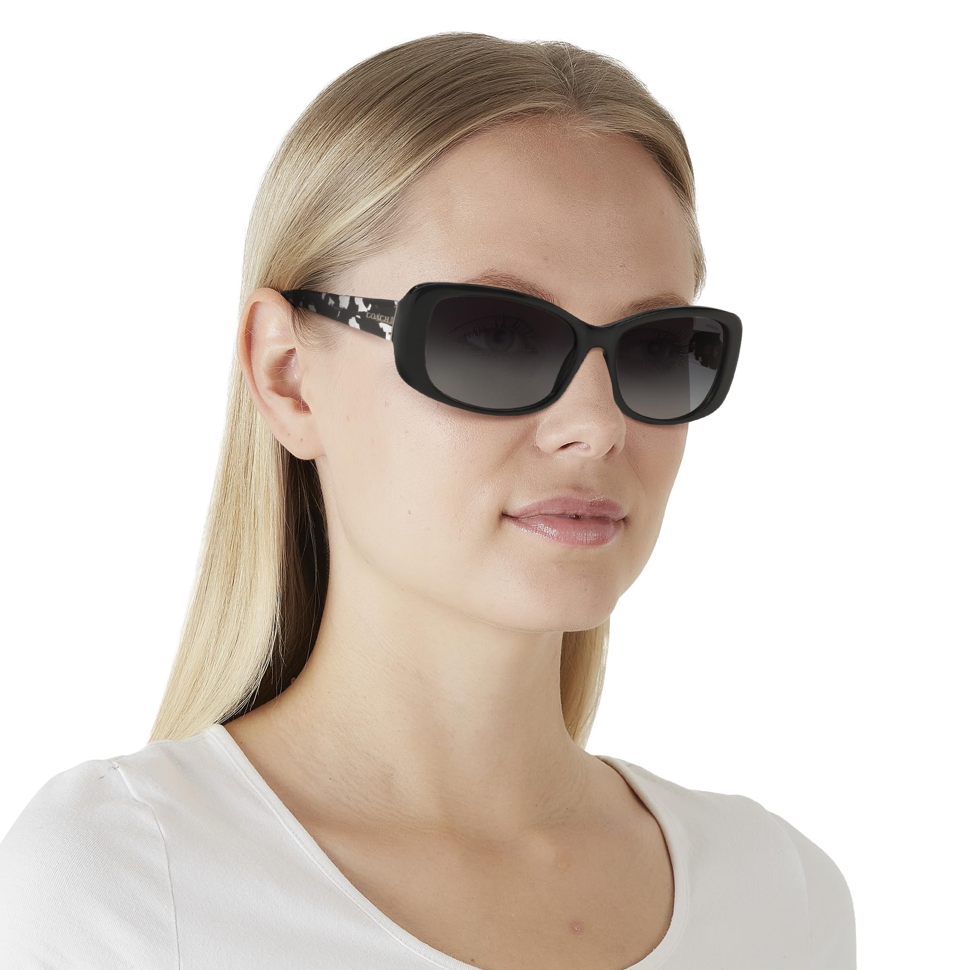 Coach HC8168 Sunglasses, Black/Grey Gradient, 56 mm - Image 2