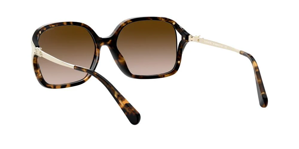 COACH HC8280U Universal Fit Sunglasses, Dark Tortoise/Brown Gradient, 57 mm - Image 3